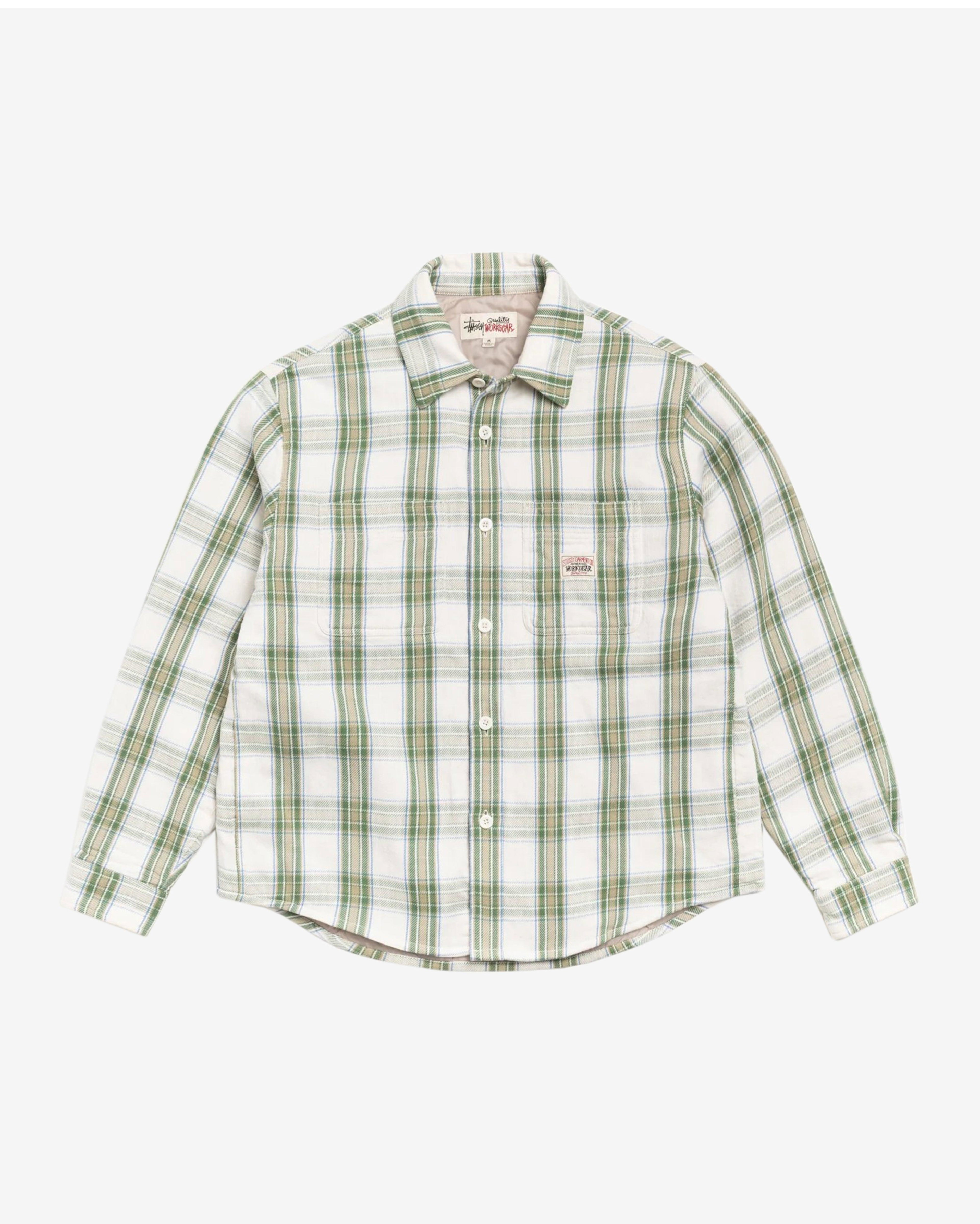 Stüssy - Men's Lau Plaid Shirt Jacket - (Off White) by STUSSY