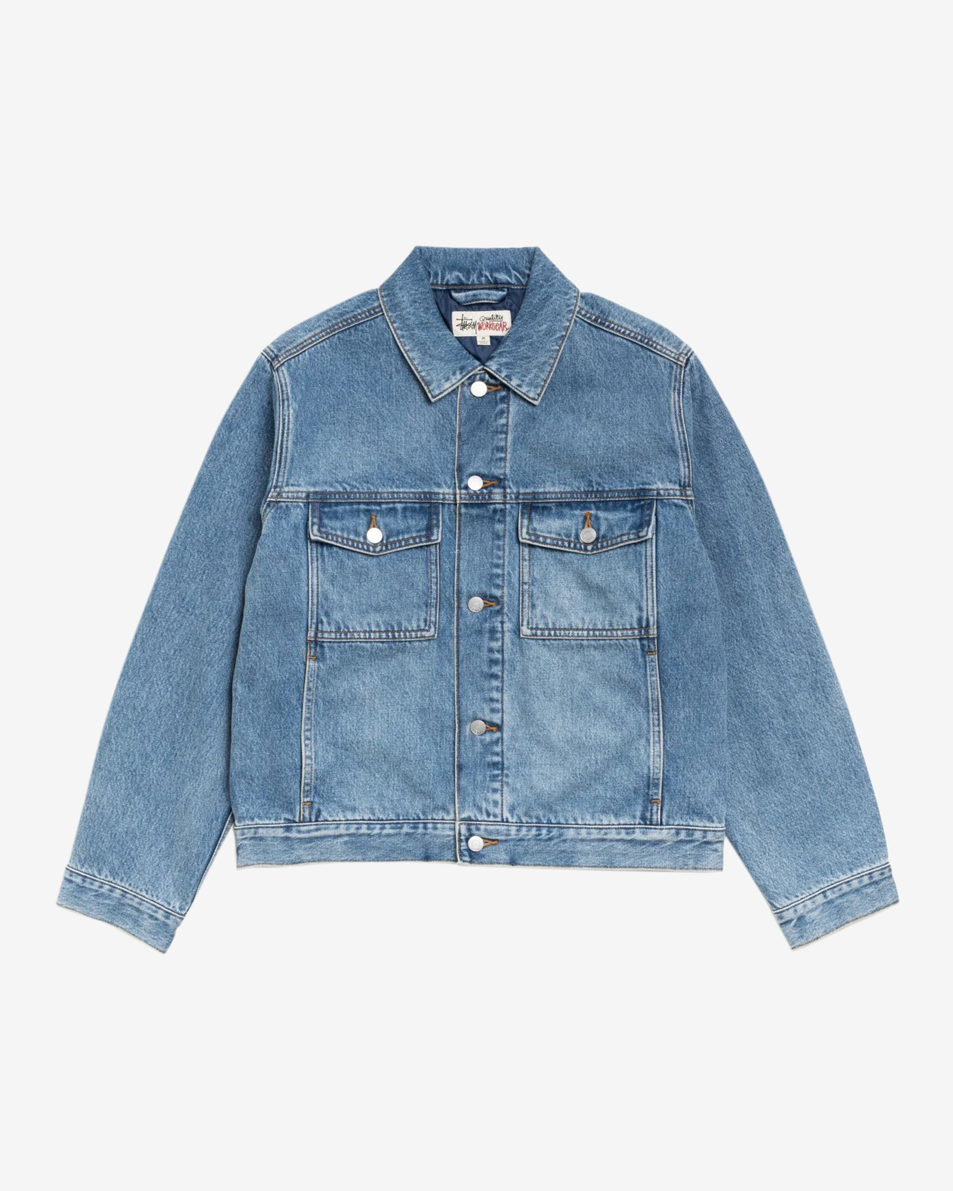 Stüssy - Men's Lined Denim Trucker - (Indigo Stone Wash) by STUSSY