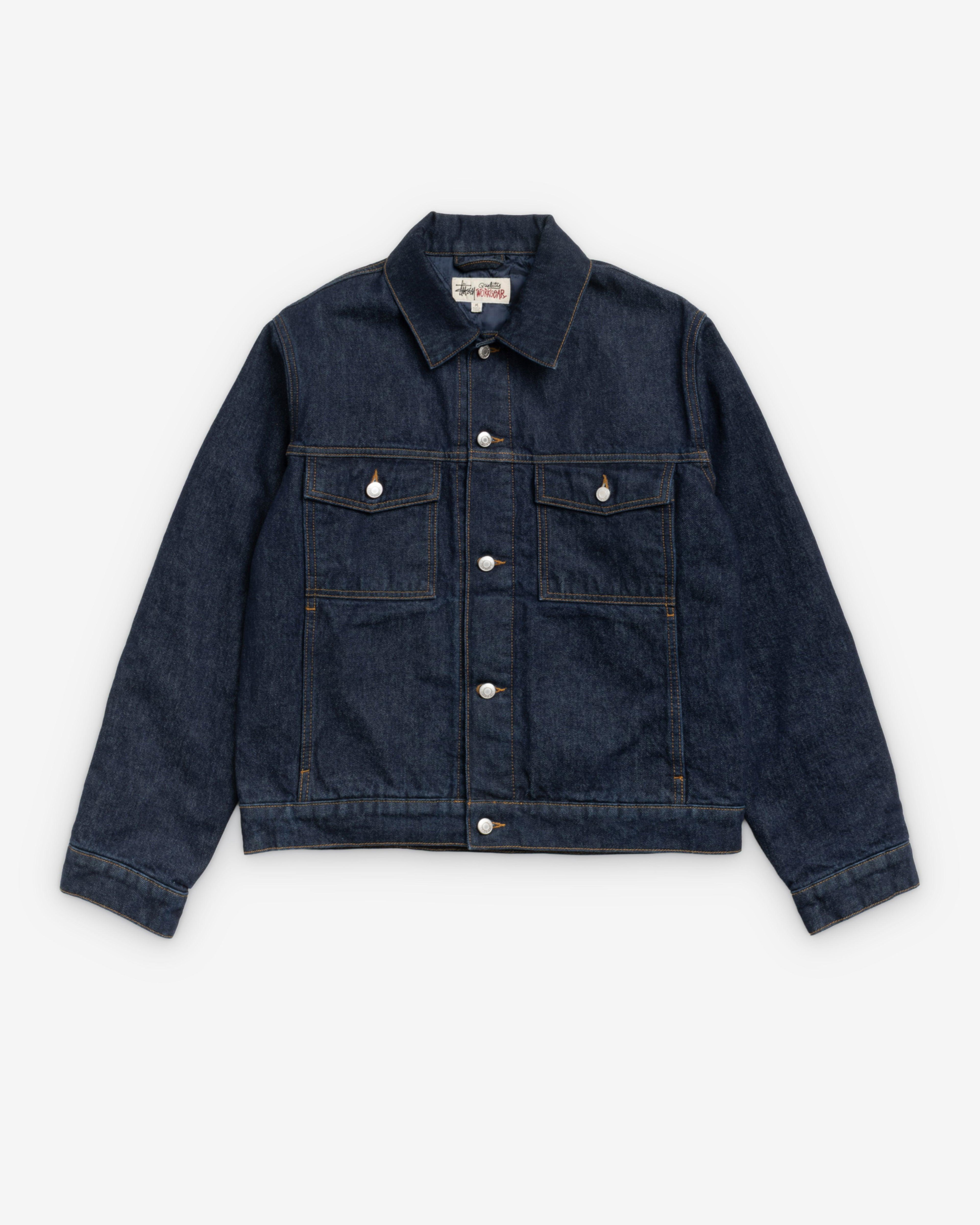 Stüssy - Men's Lined Denim Trucker - (Rinsed Indigo) by STUSSY