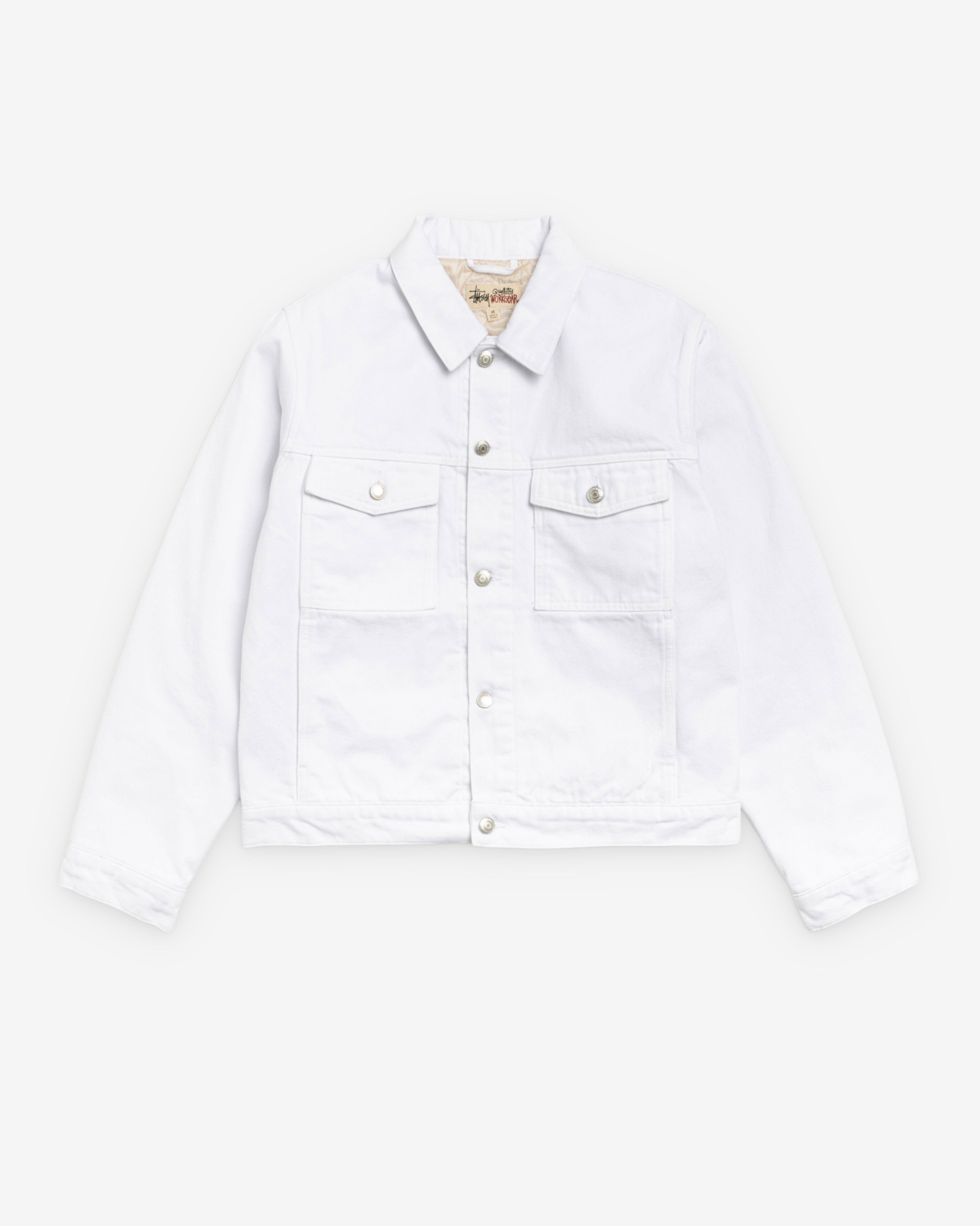 Stüssy - Men's Lined Denim Trucker - (White) by STUSSY