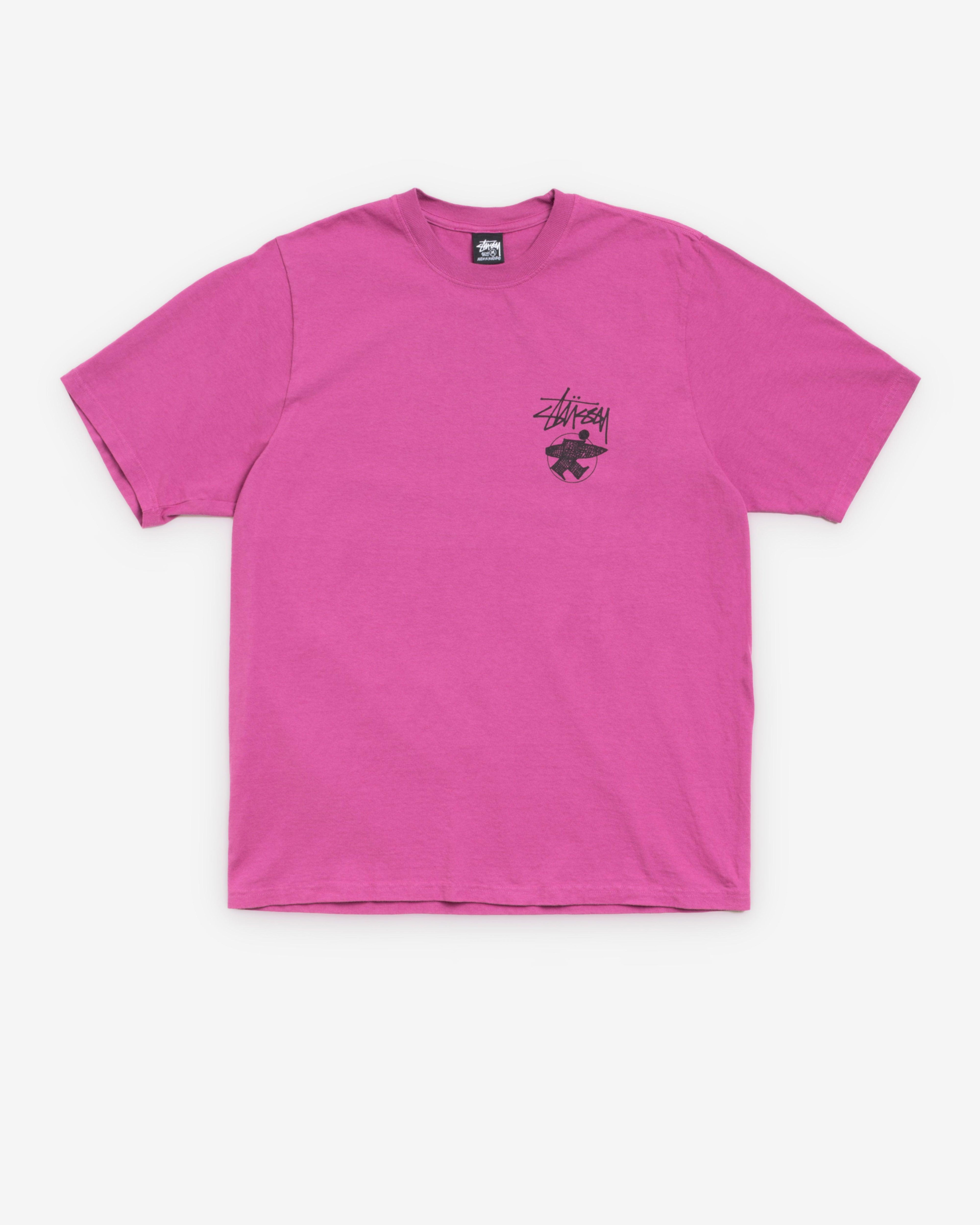 Stüssy - Men's Long Haul Pig. Dyed Tee - (Berry) by STUSSY