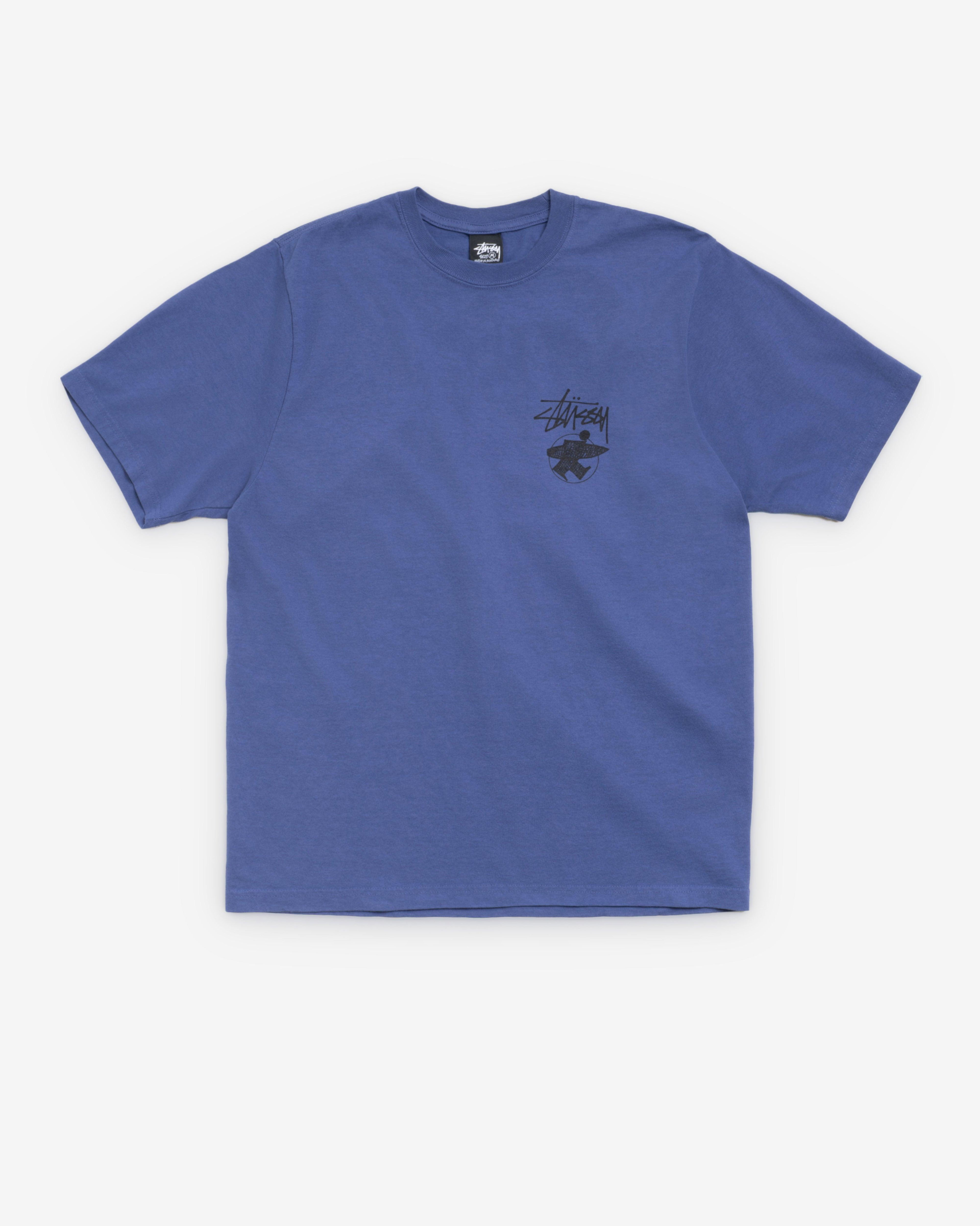 Stüssy - Men's Long Haul Pig. Dyed Tee - (Indigo) by STUSSY
