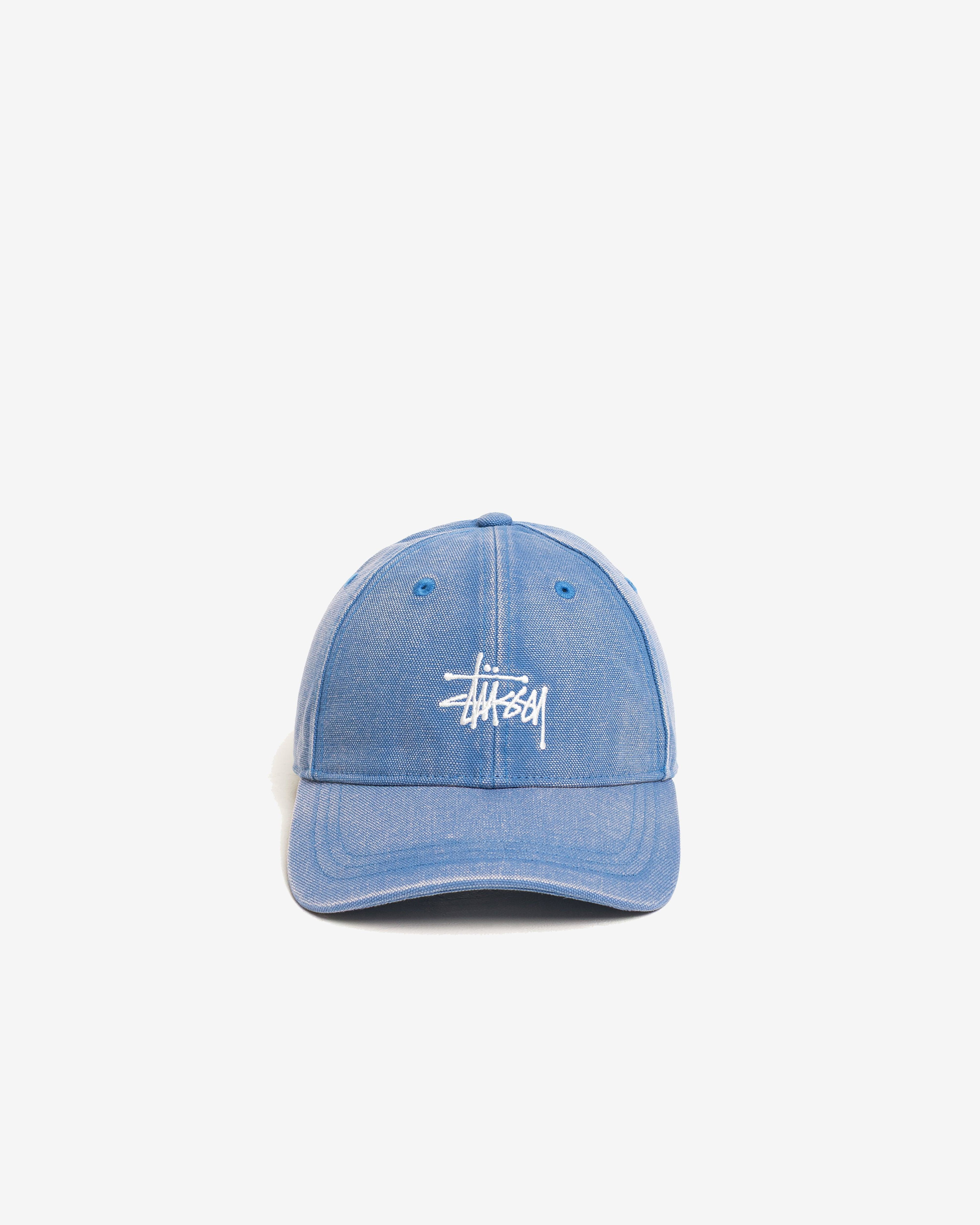 Stüssy - Men's Lp Washed Basic Canvas Cap - (Blue) by STUSSY