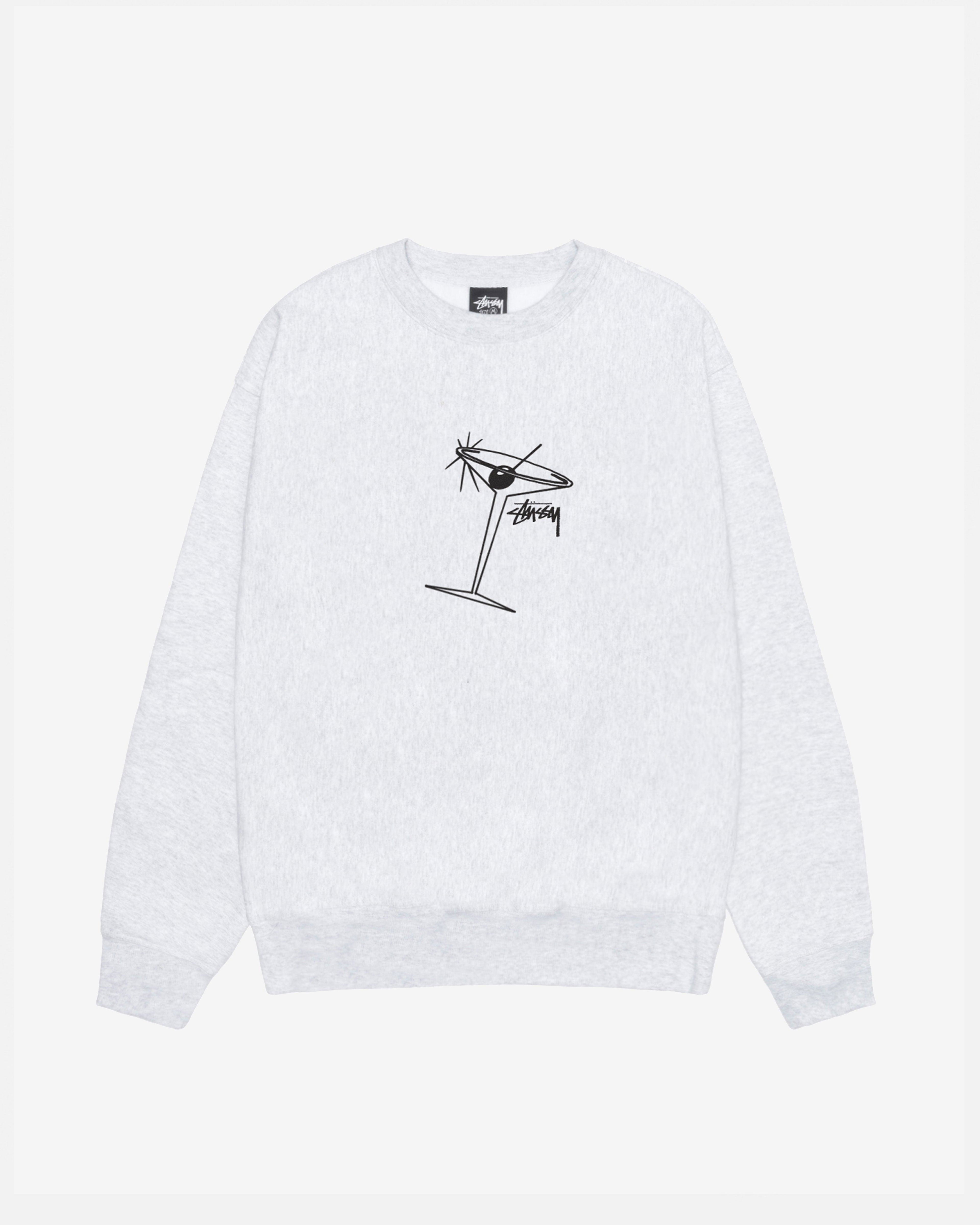 Stüssy - Men's Martini Crew - (Ash Heather) by STUSSY