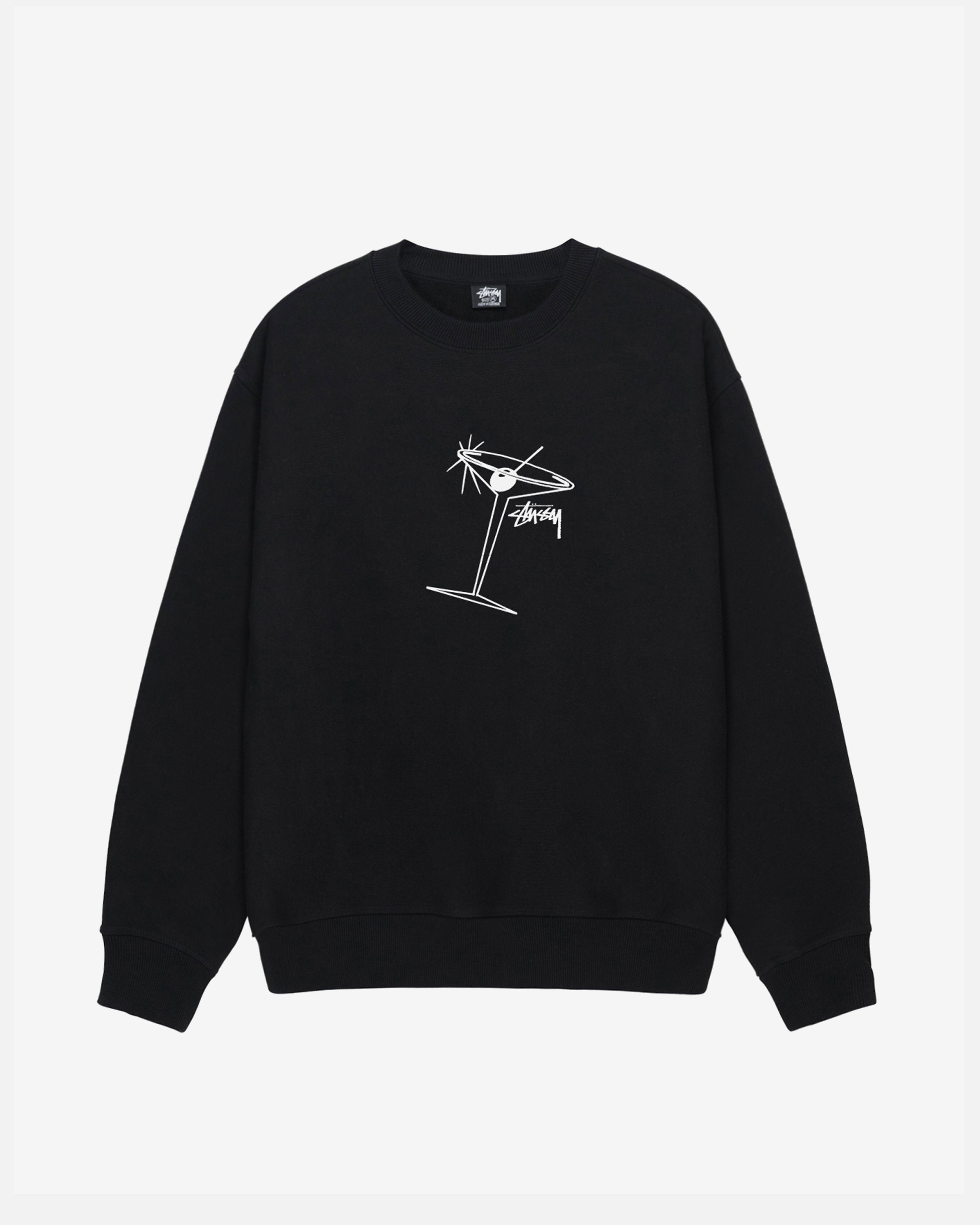 Stüssy - Men's Martini Crewneck - (Black) by STUSSY