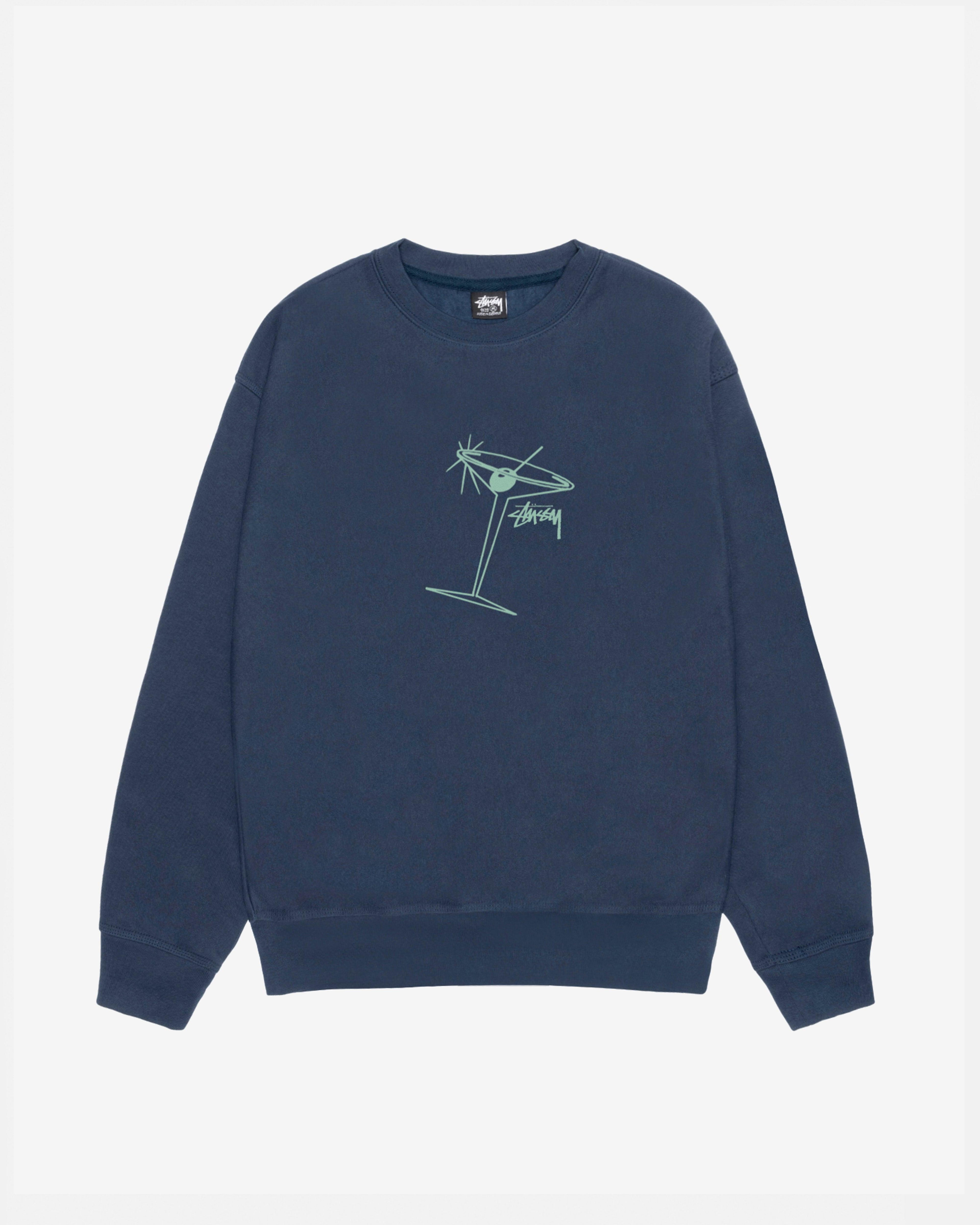 Stüssy - Men's Martini Crewneck - (Navy) by STUSSY