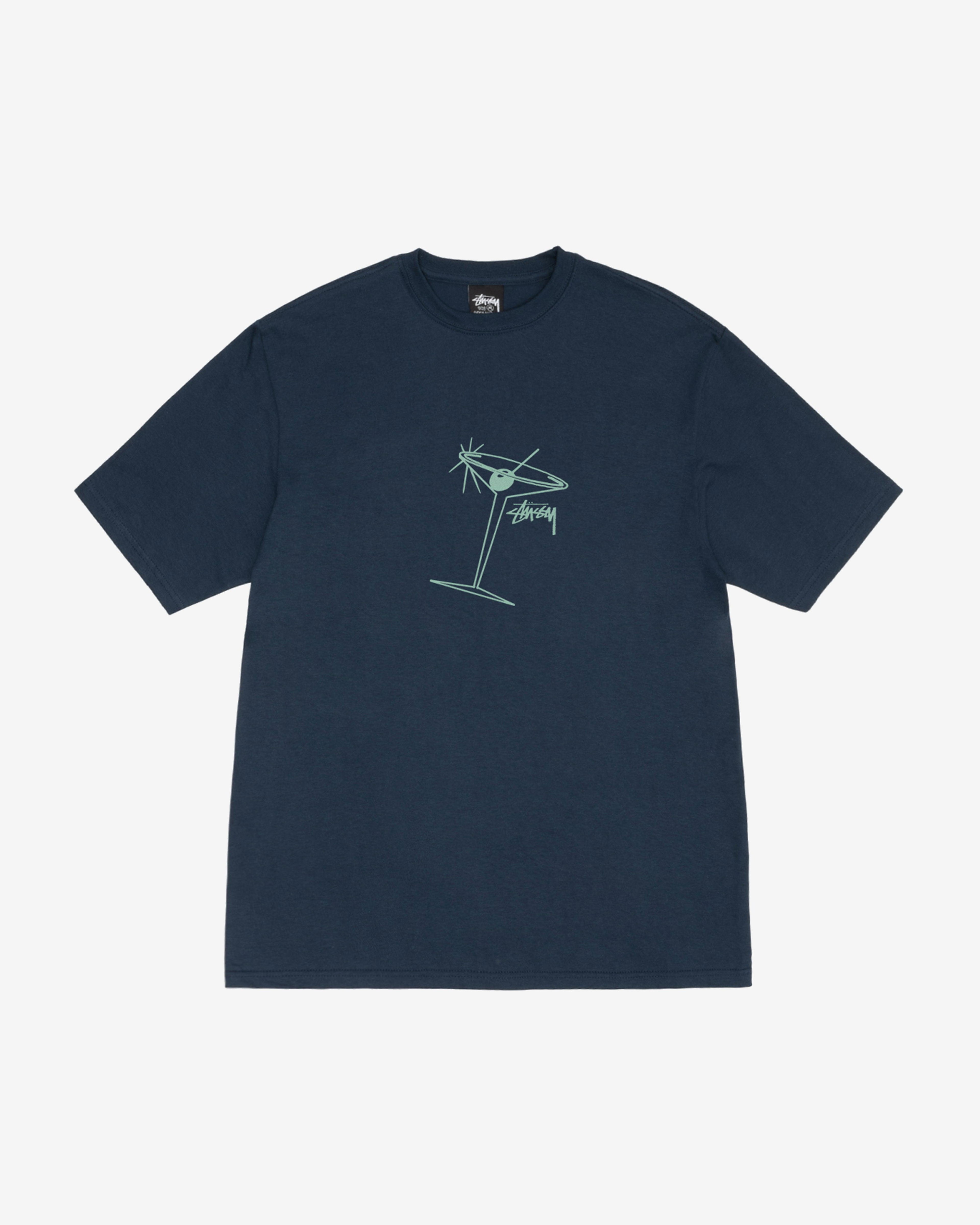 Stüssy - Men's Martini T-Shirt - (Navy) by STUSSY
