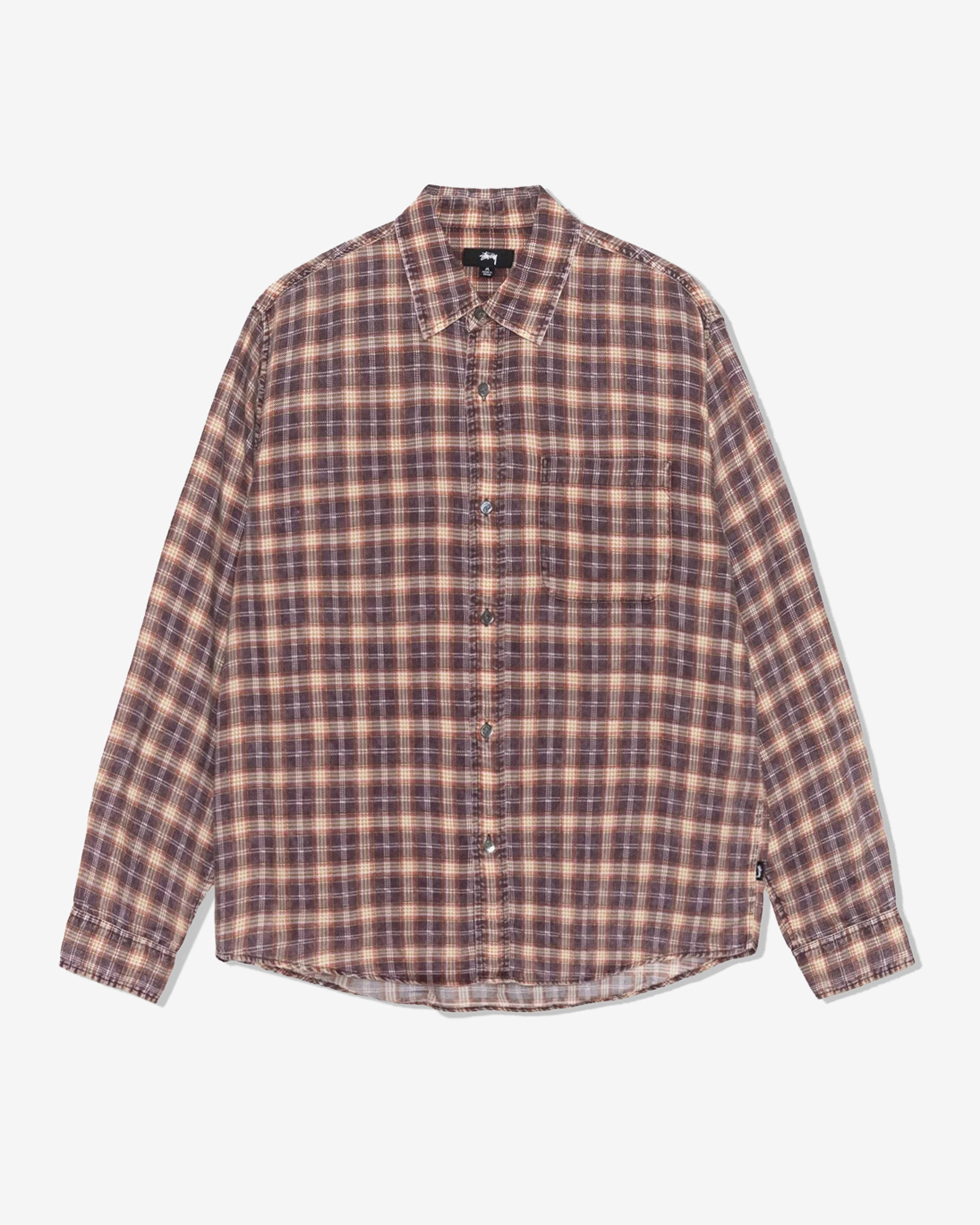 Stüssy - Men's Matthew Plaid Shirt - (Brick) by STUSSY