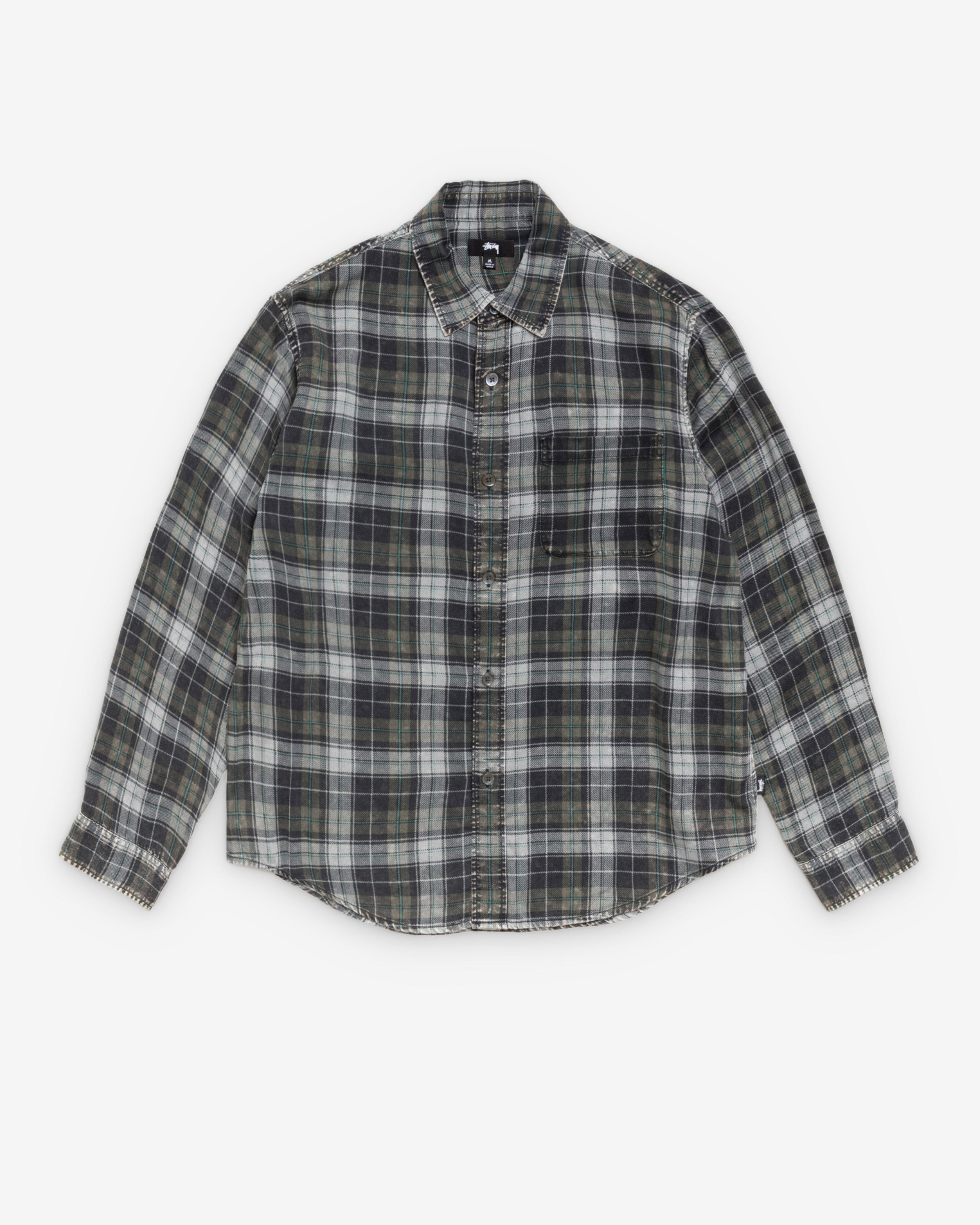 Stüssy - Men's Matthew Plaid Shirt - (Charcoal) by STUSSY