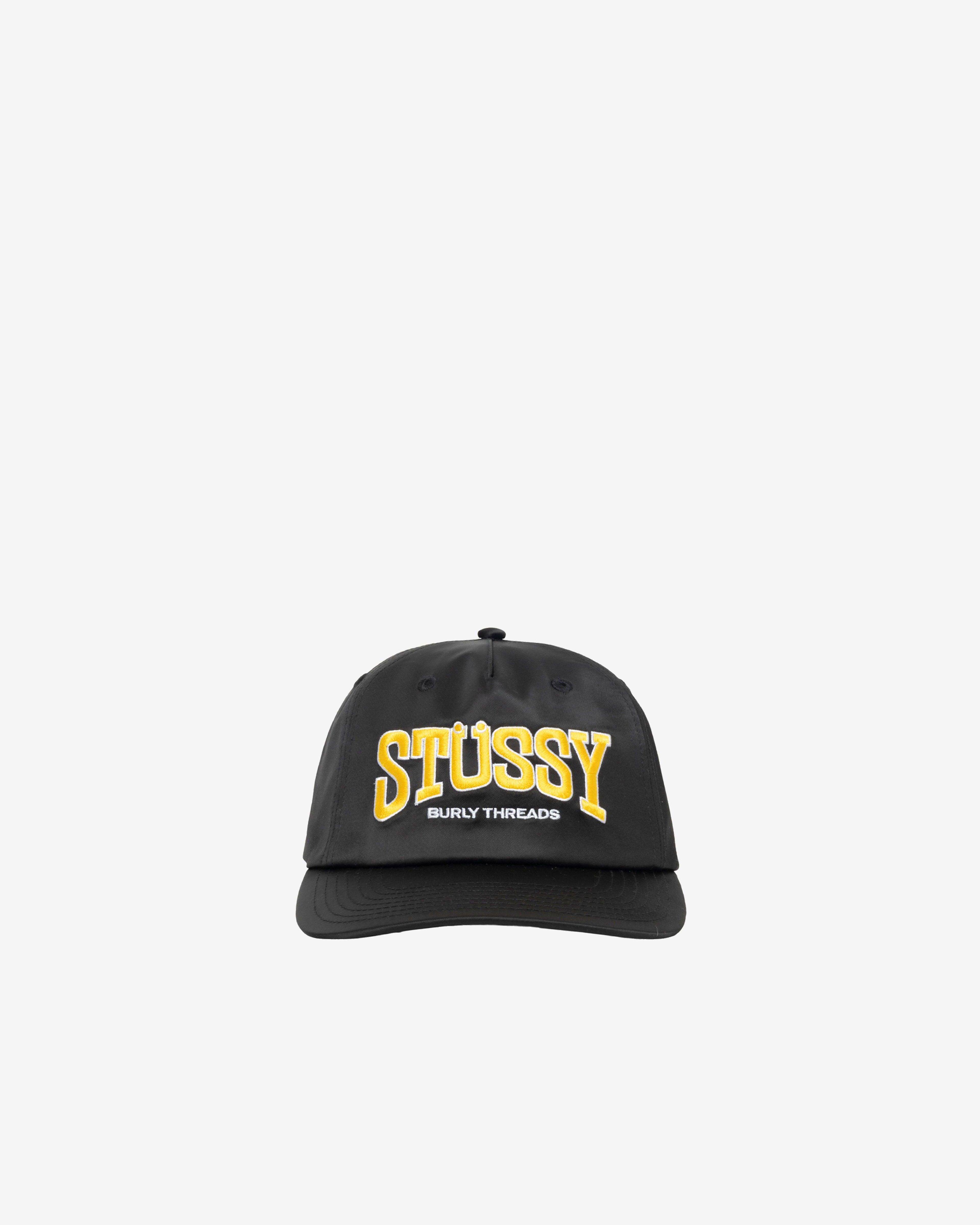Stüssy - Men's Md Burly Threads Cap - (Black) by STUSSY Stüssy - Men's Md Burly Threads Cap - (Black) by STUSSY