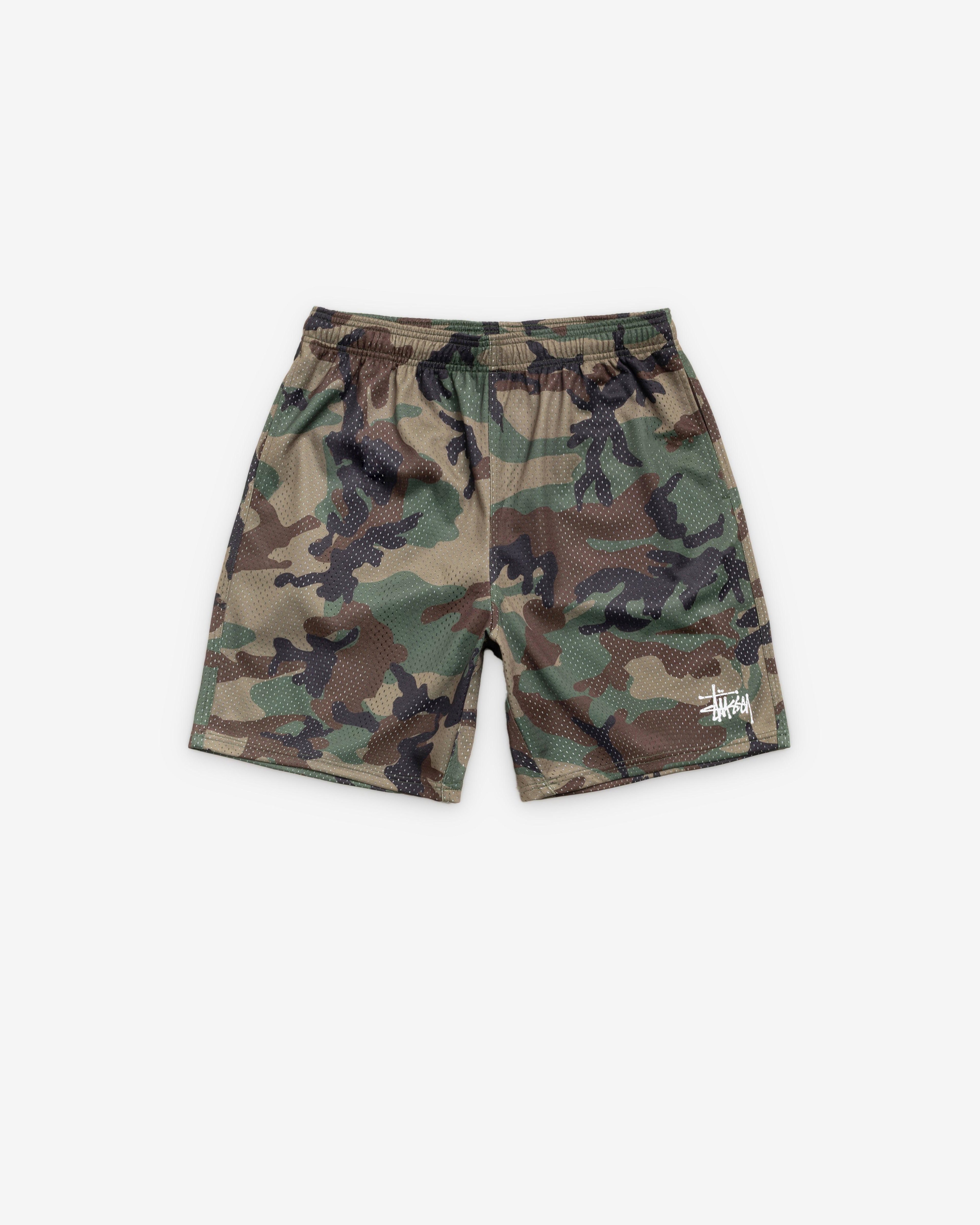 Stüssy - Men's Mesh Short Basic - (Wood Camo) by STUSSY