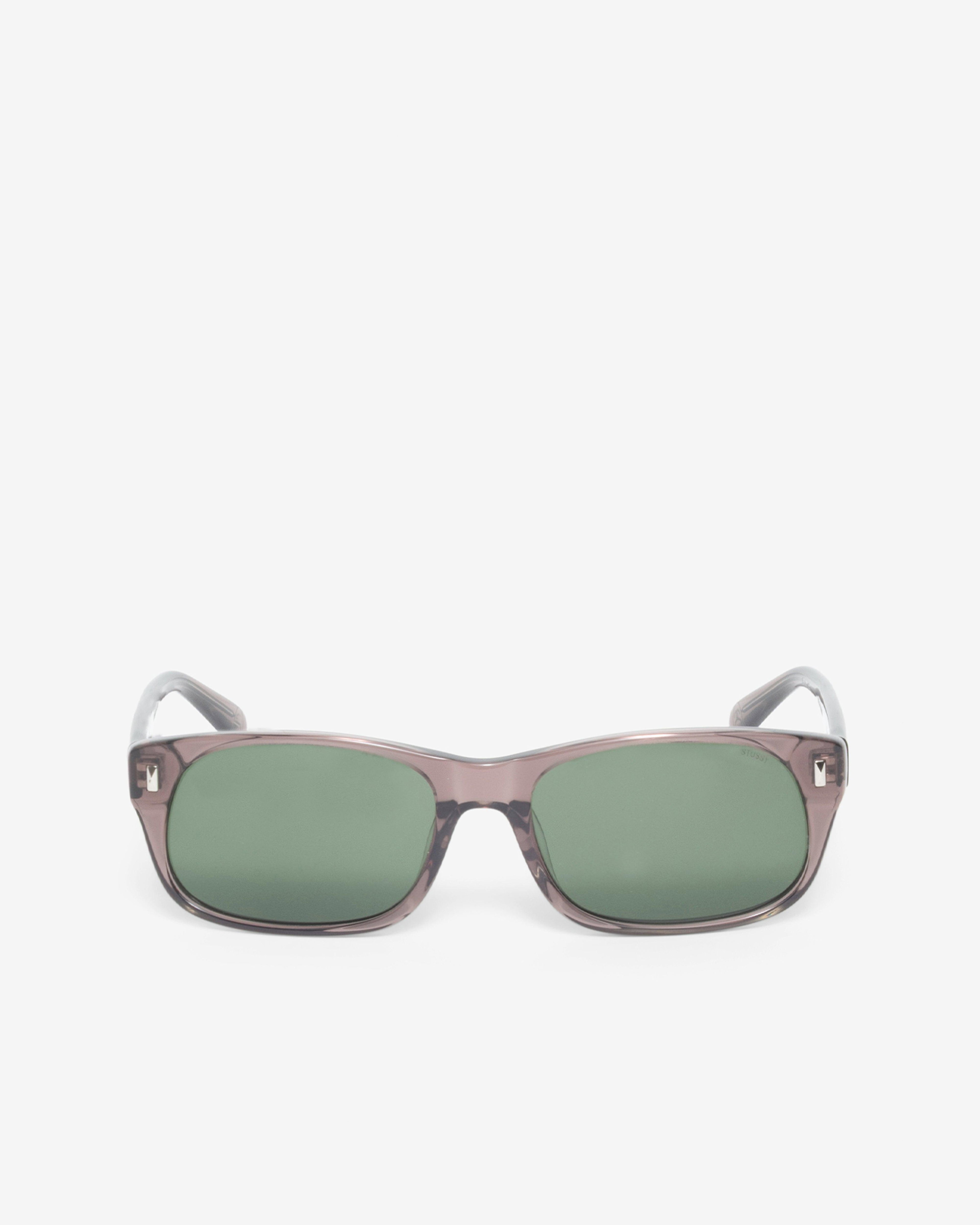 Stüssy - Men's Michael Sunglasses - (Transparent Taupe/Green Lens) by STUSSY