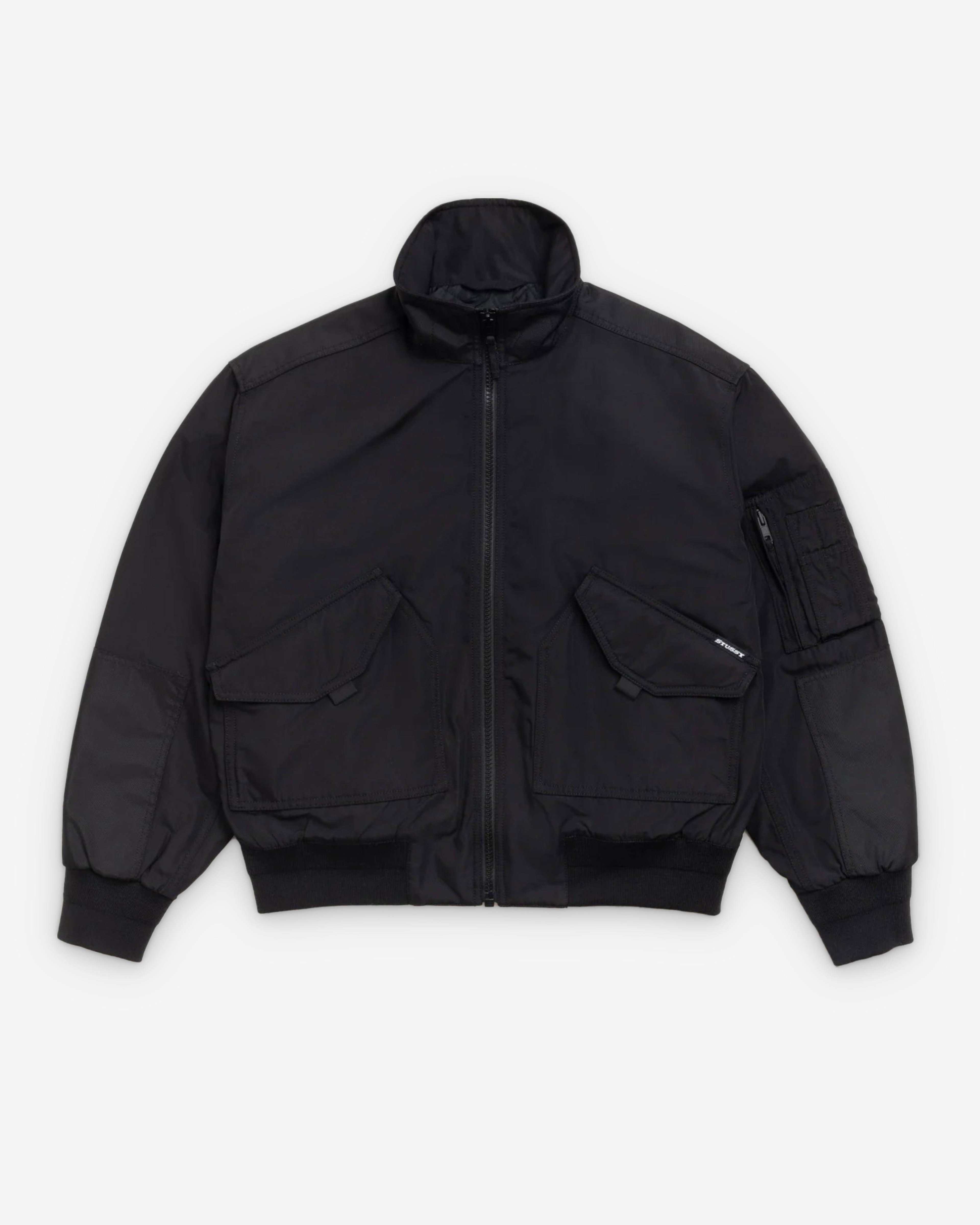 Stüssy - Men's Mock Neck Flight Bomber - (Black) by STUSSY