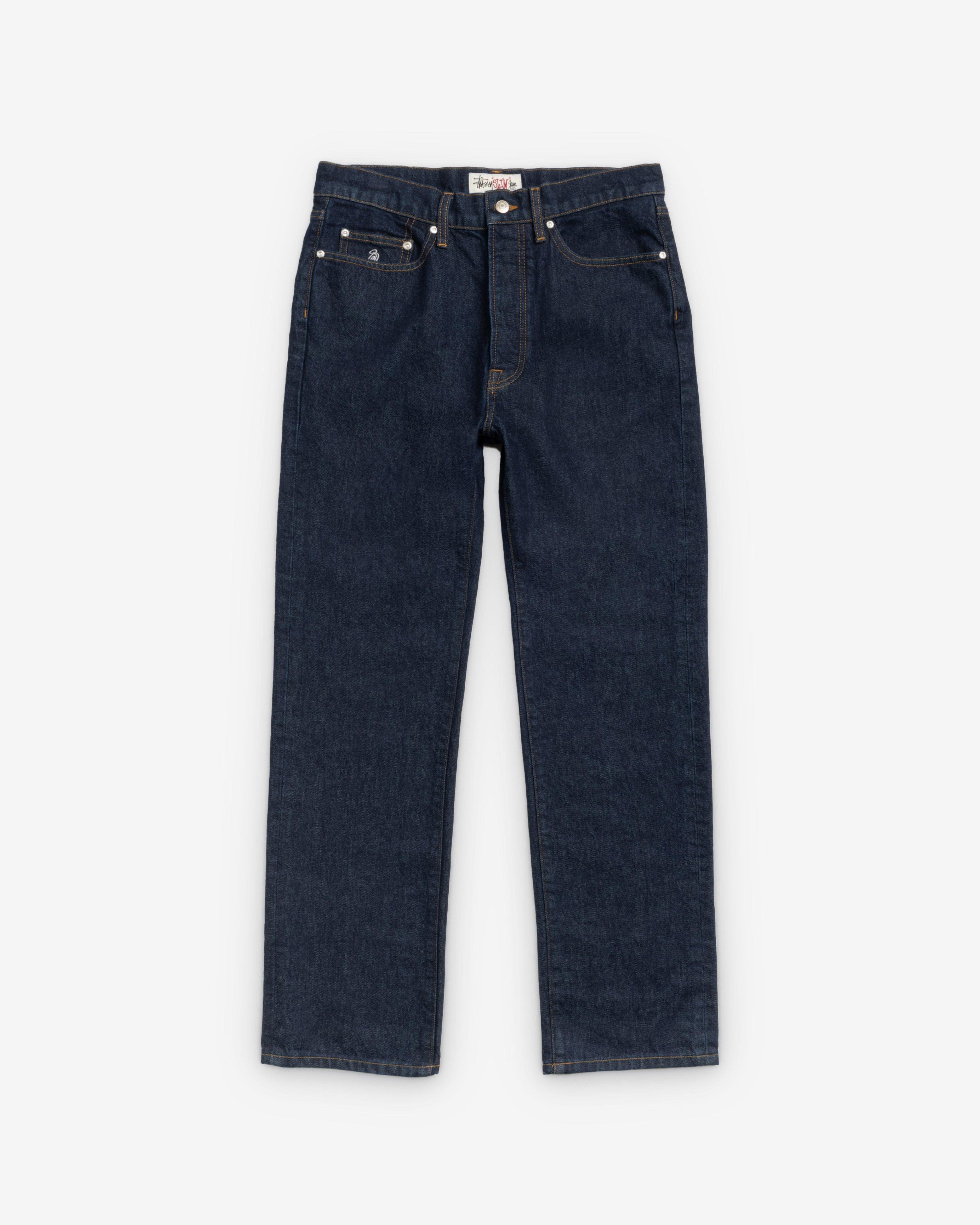 Stüssy - Men's New Slim Jeans Denim - (Rinsed indigo) by STUSSY