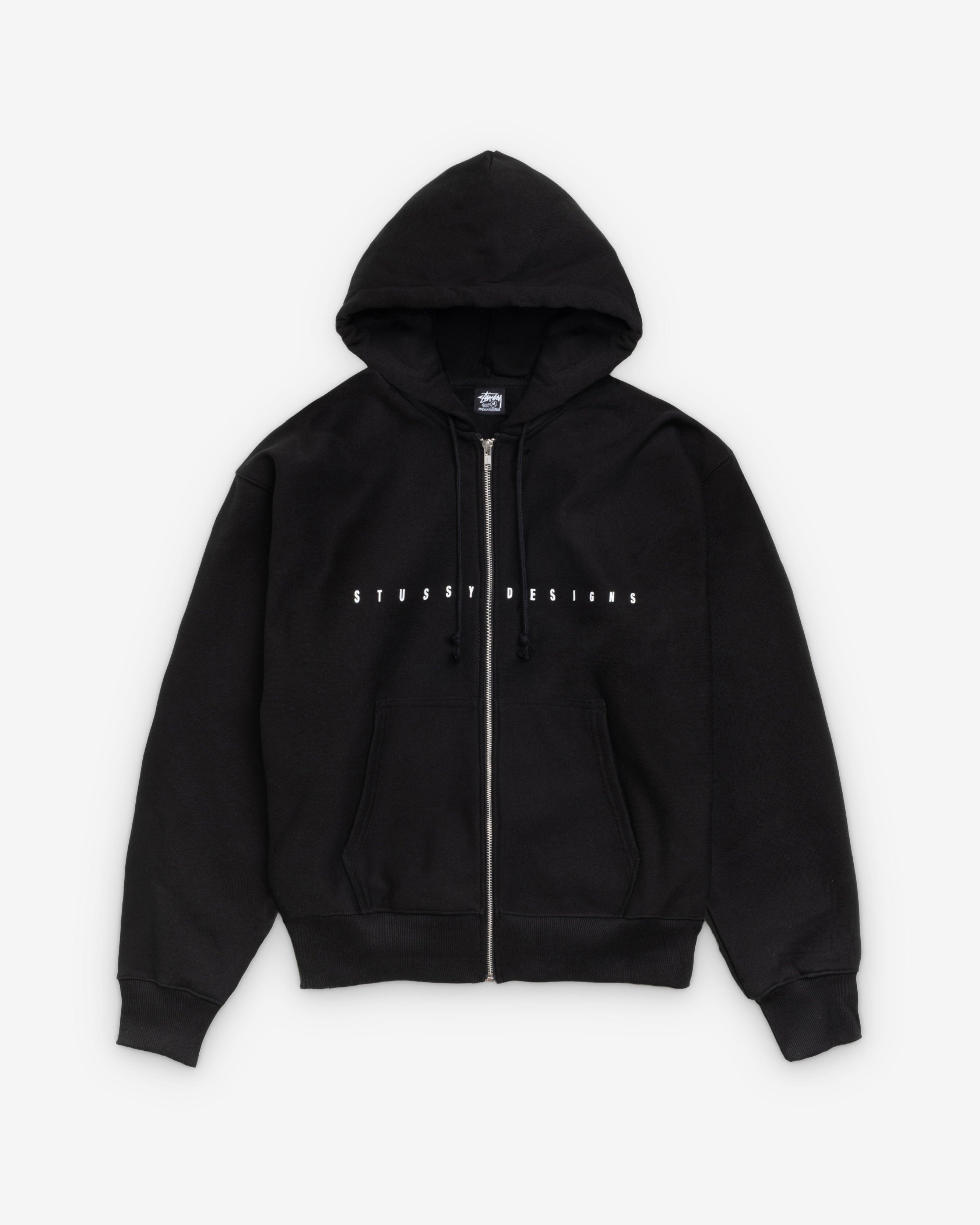 Stüssy  - Men's S Box Zip Hood - (Black) by STUSSY