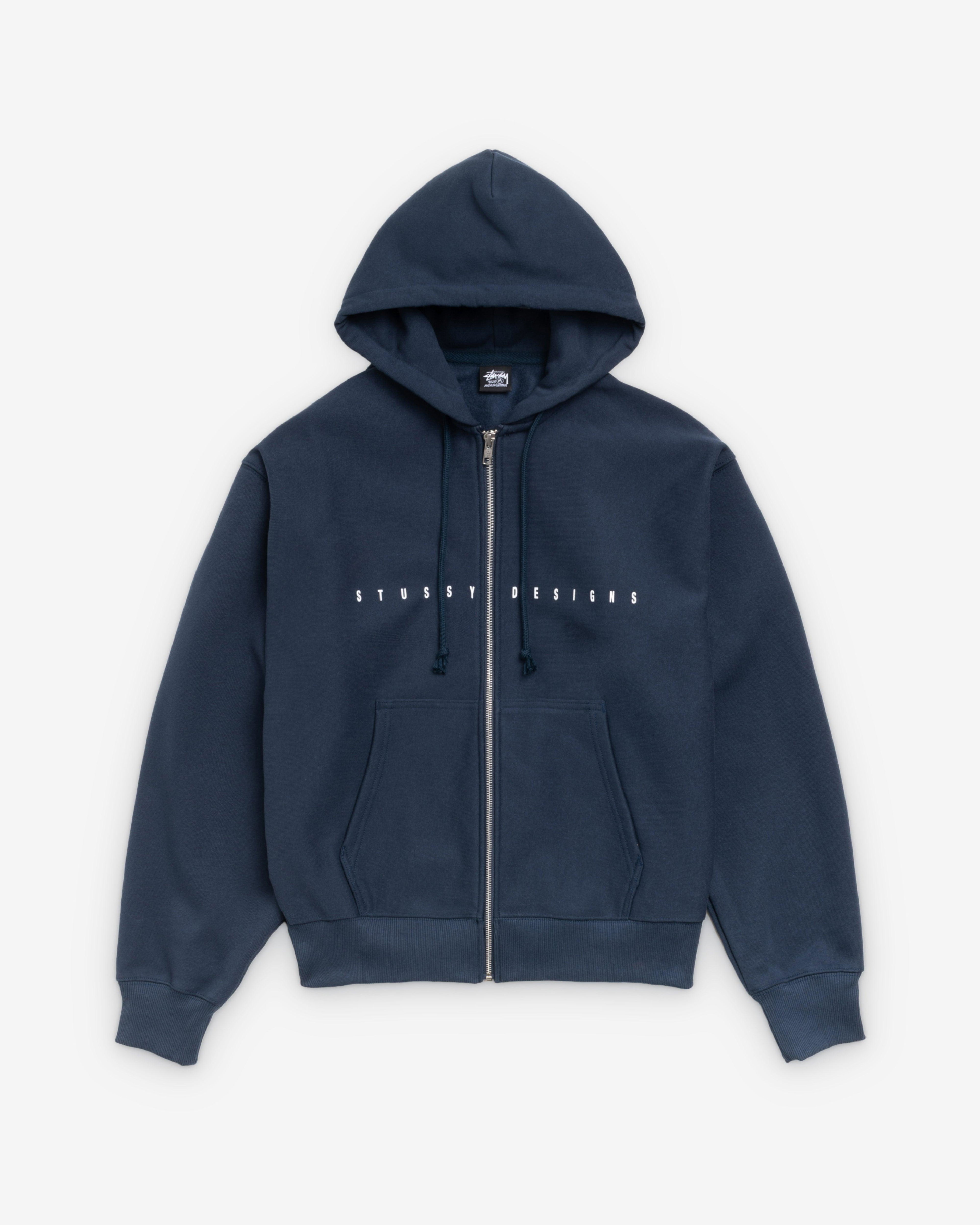 Stüssy  - Men's S Box Zip Hood - (Navy) by STUSSY