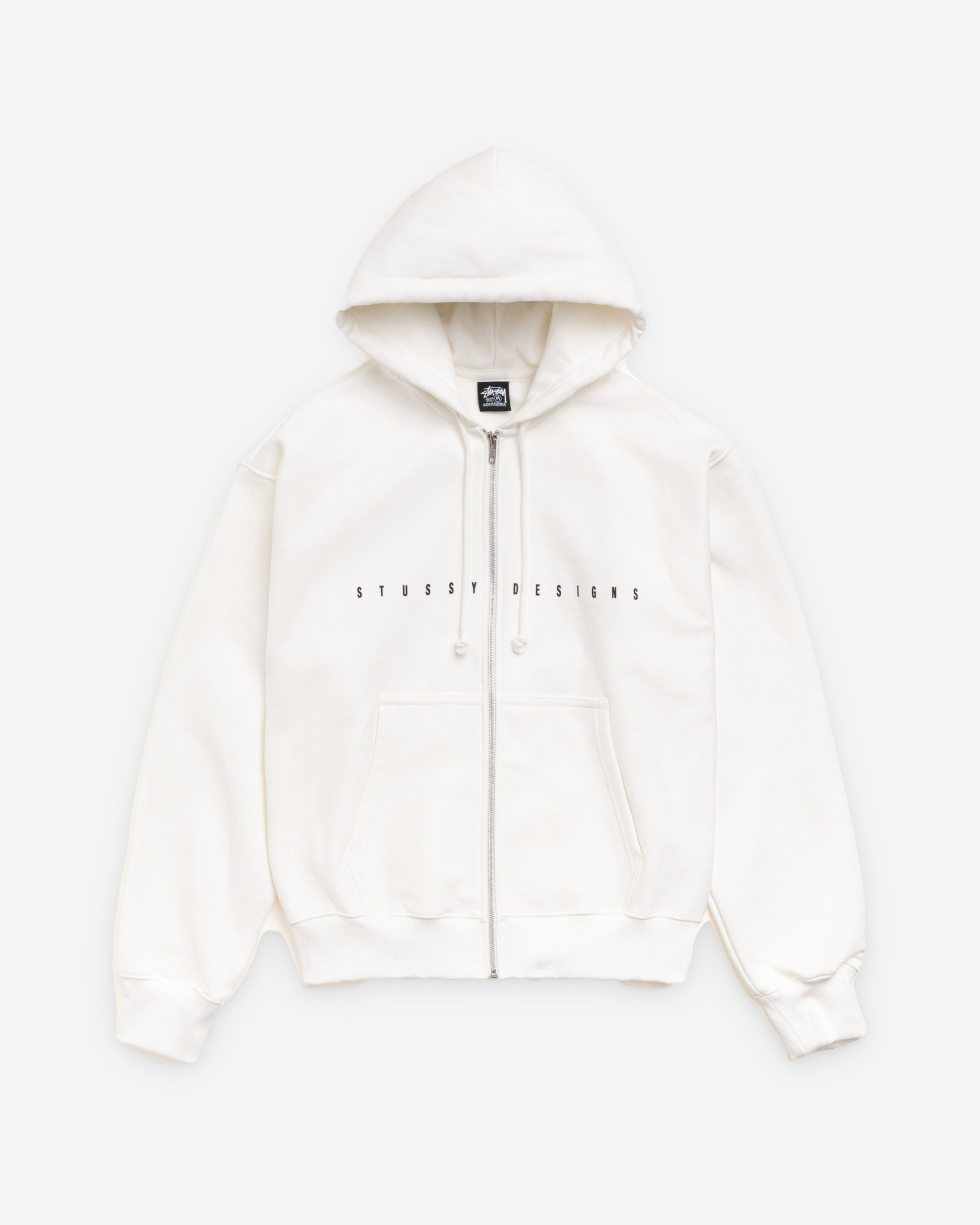 Stüssy  - Men's S Box Zip Hood - (Off White) by STUSSY