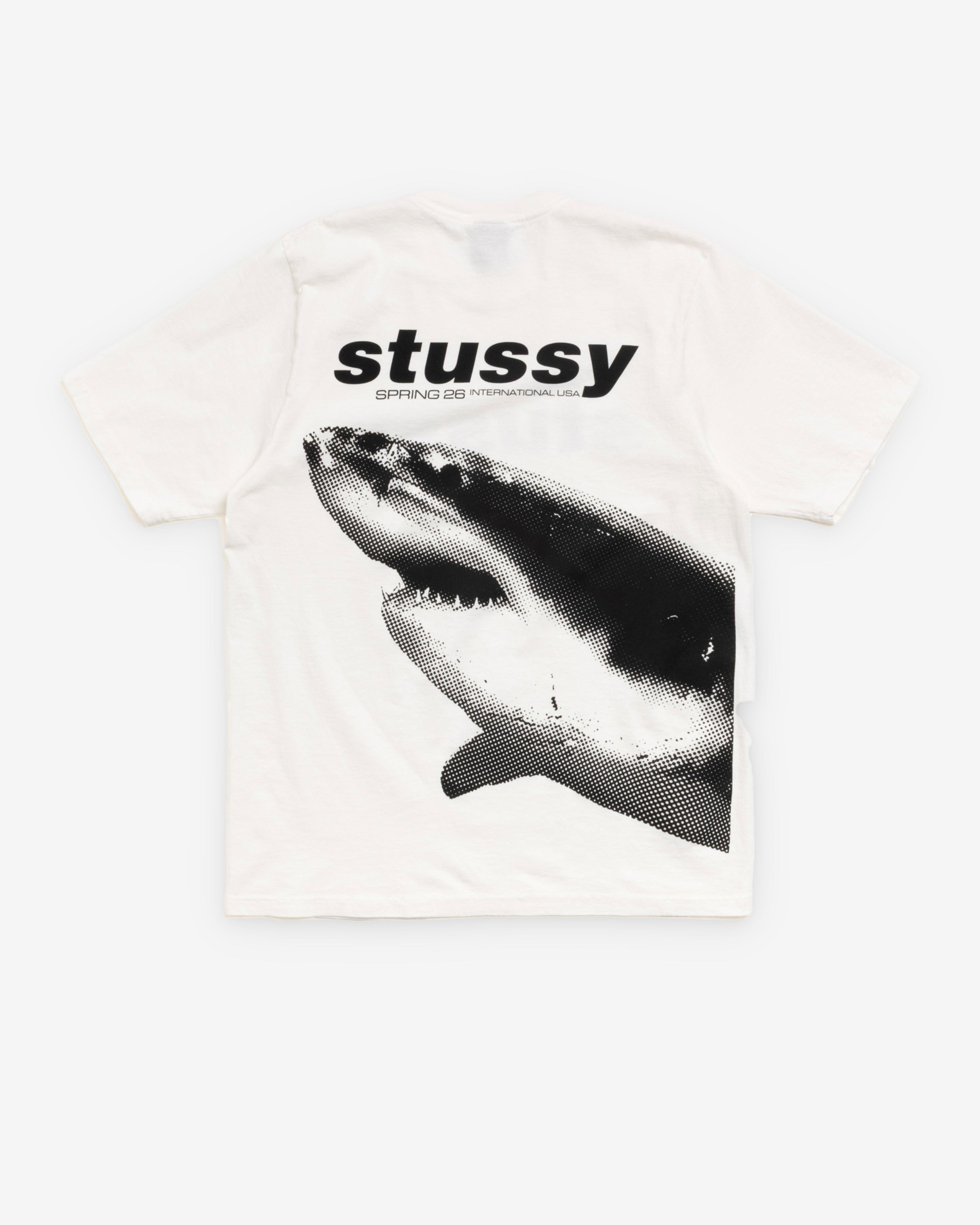 Stüssy - Men's Shark Pig. Dyed Tee - (Natural) by STUSSY