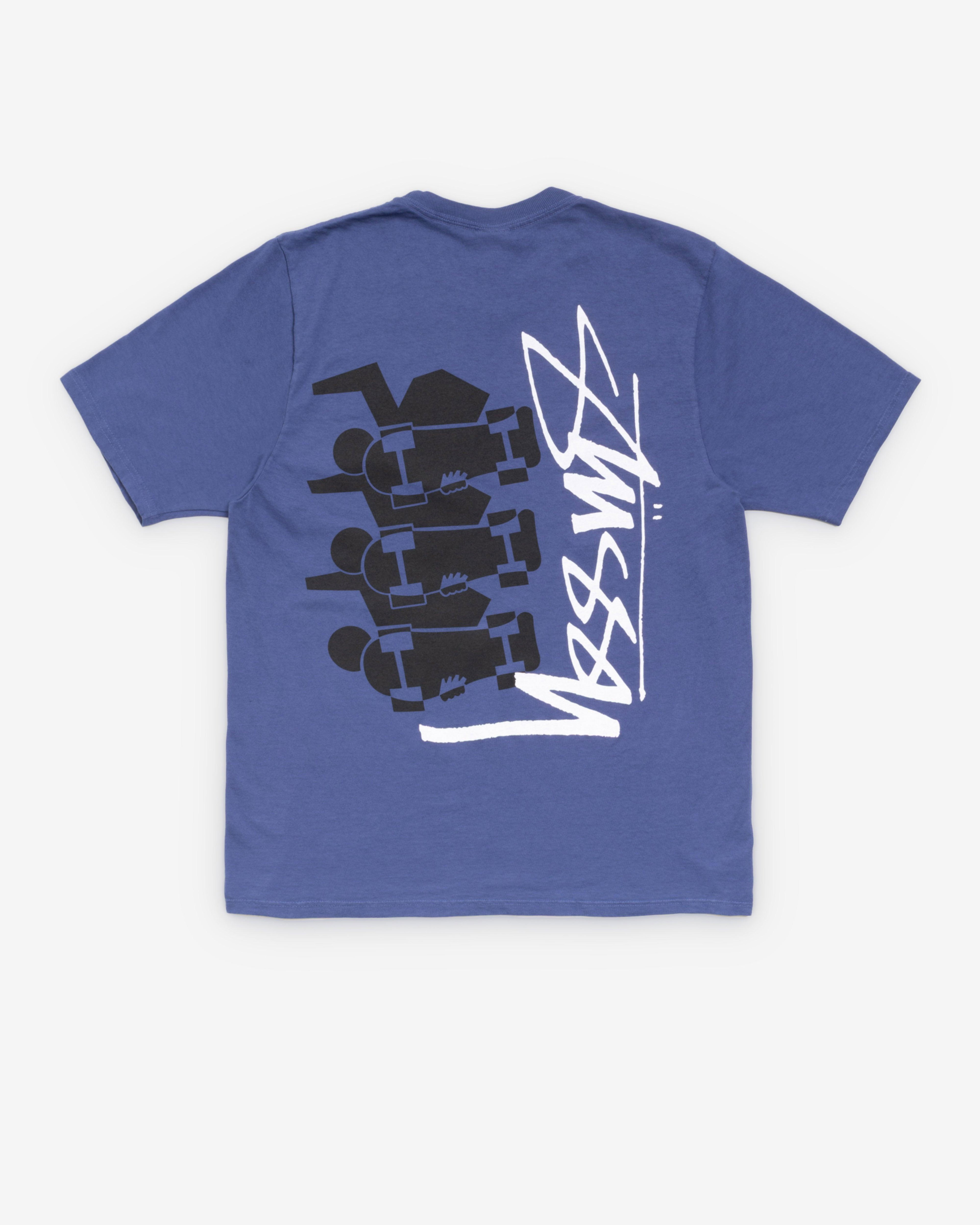 Stüssy  - Men's Skate Stack Pig. Dyed Tee - (Indigo) by STUSSY