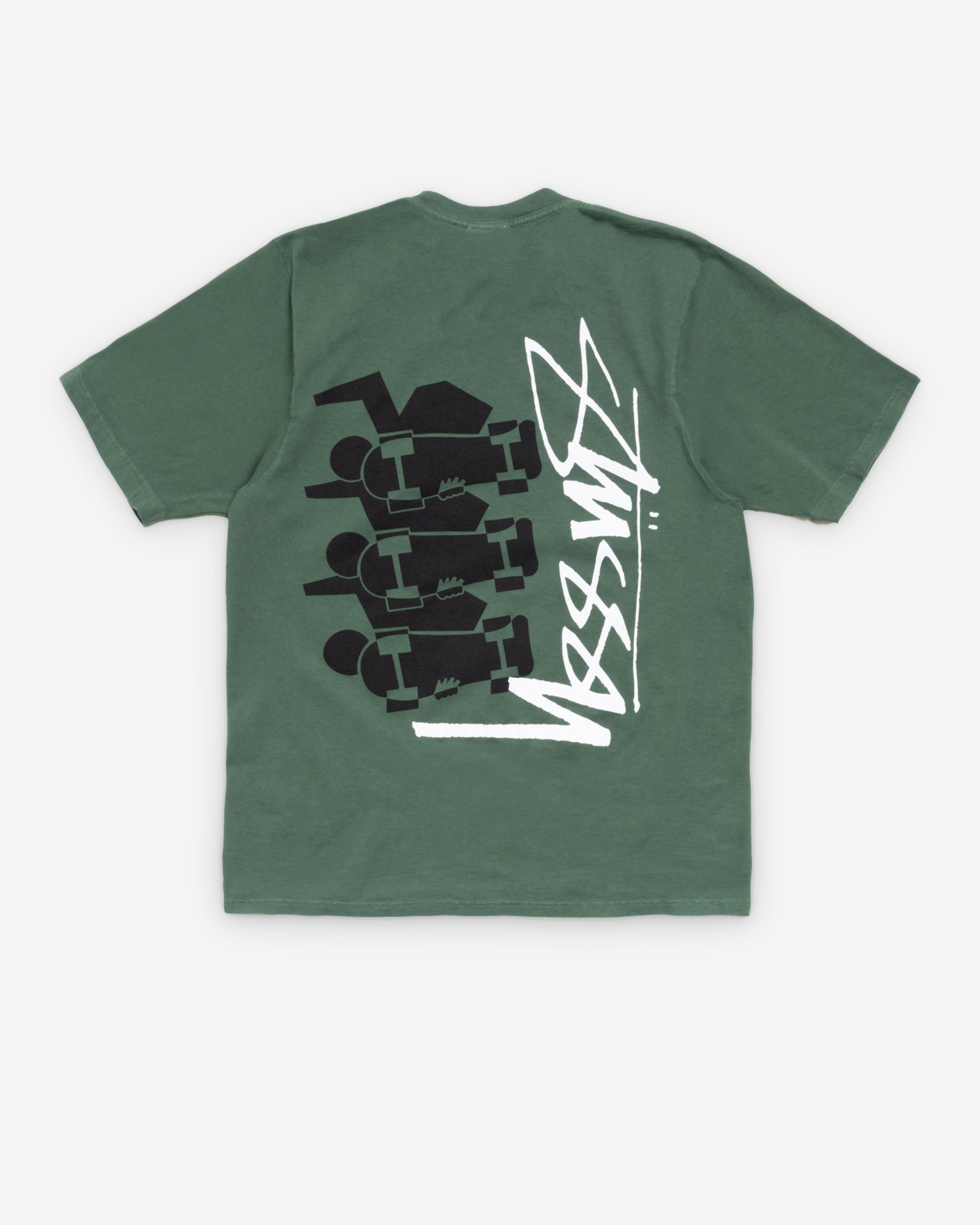 Stüssy  - Men's Skate Stack Pig. Dyed Tee - (Pine) by STUSSY