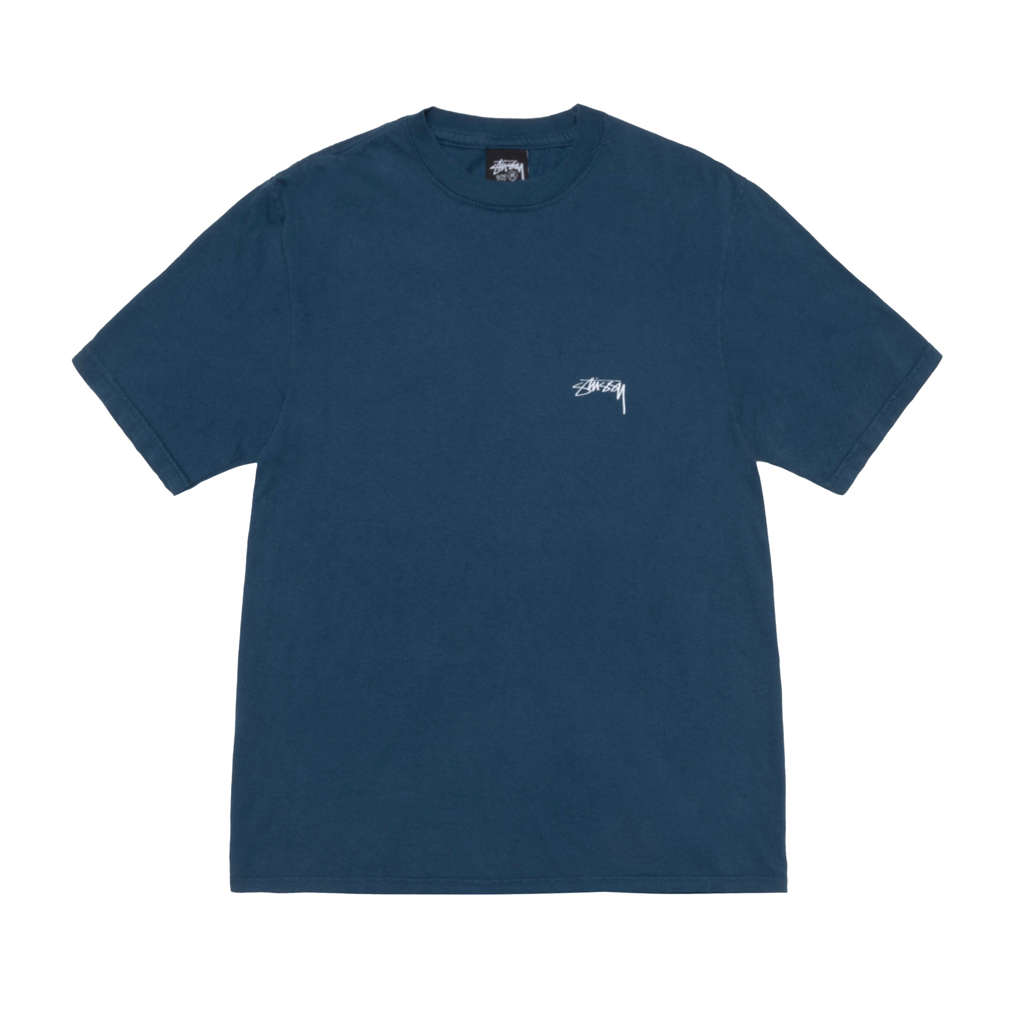 Stüssy - Men's Smooth Stock Pig. Dyed T-Shirt - (Navy) by STUSSY