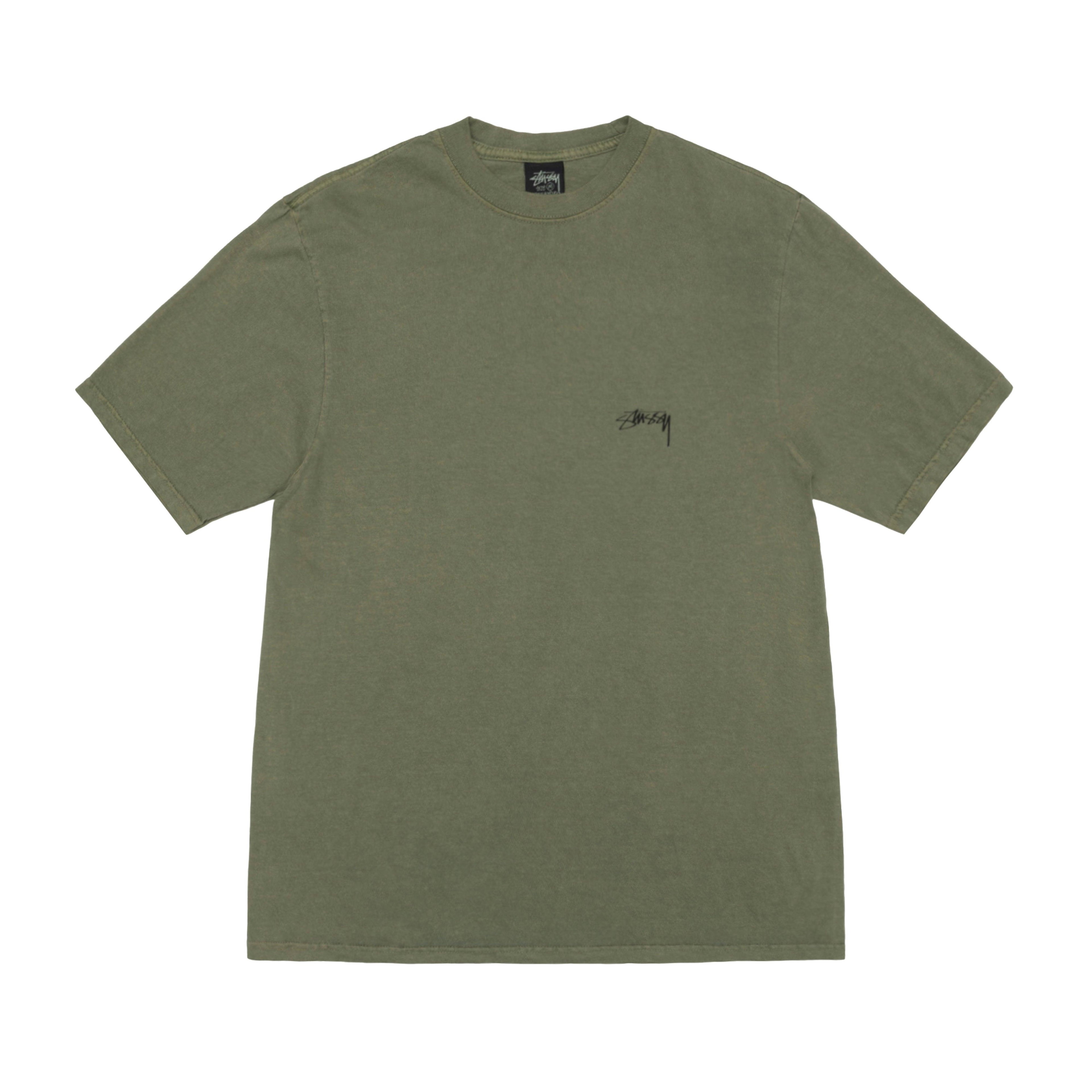 Stüssy - Men's Smooth Stock Pig. Dyed T-Shirt - (Olive) by STUSSY