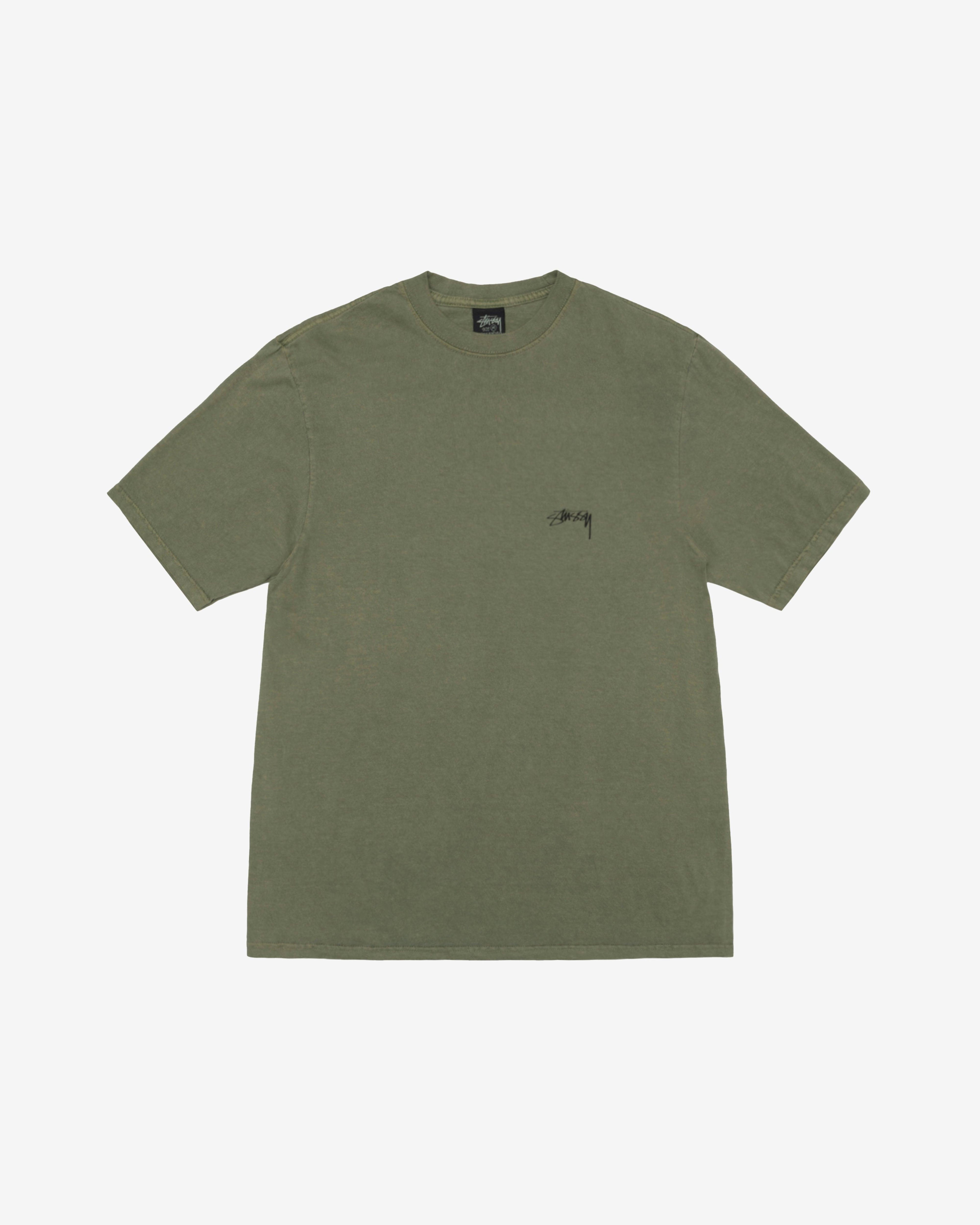 Stüssy - Men's Smooth Stock Pigment Dyed T-Shirt - (Olive) by STUSSY