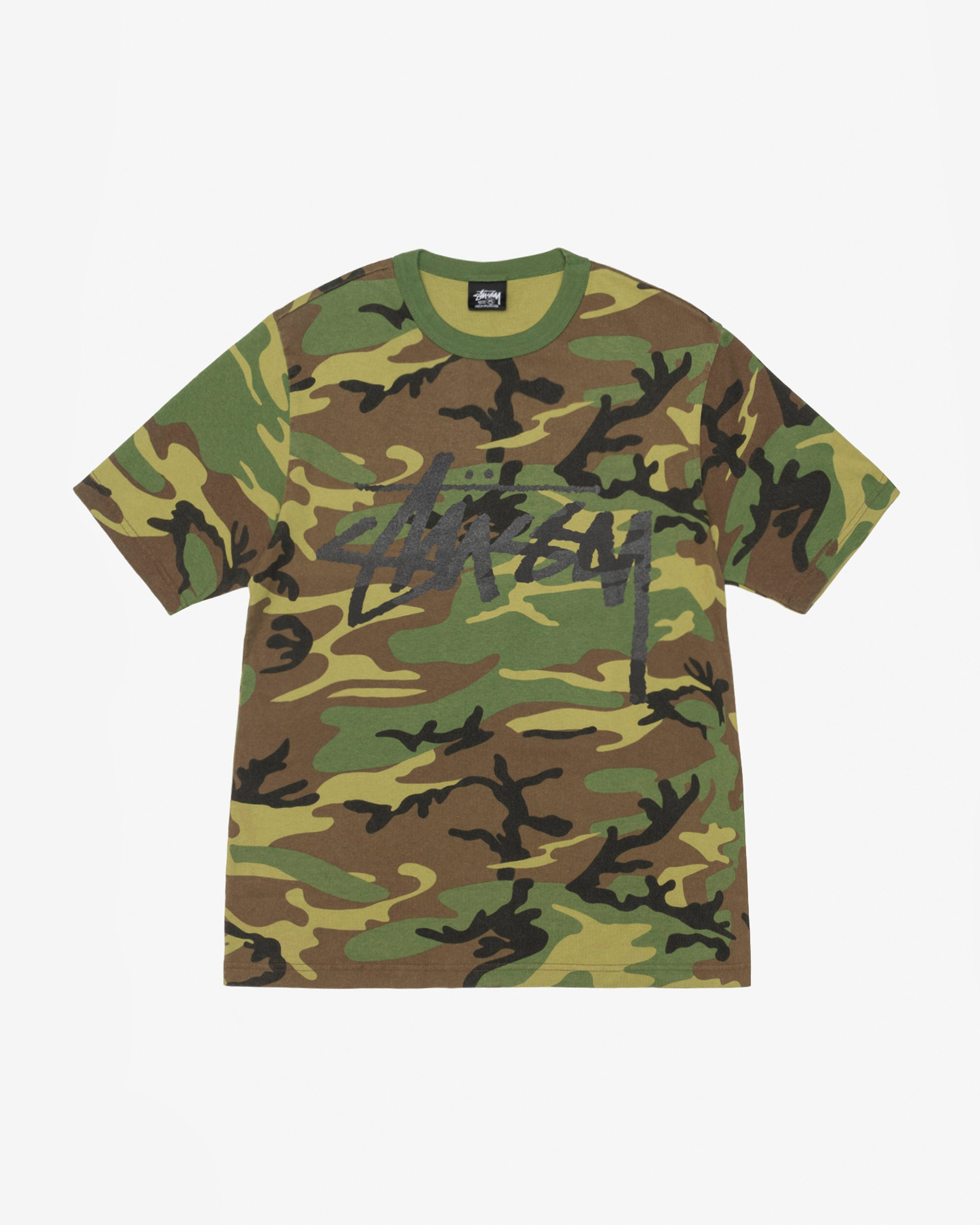 Stüssy - Men's Stock Camo Tee - (Camo/Black) by STUSSY