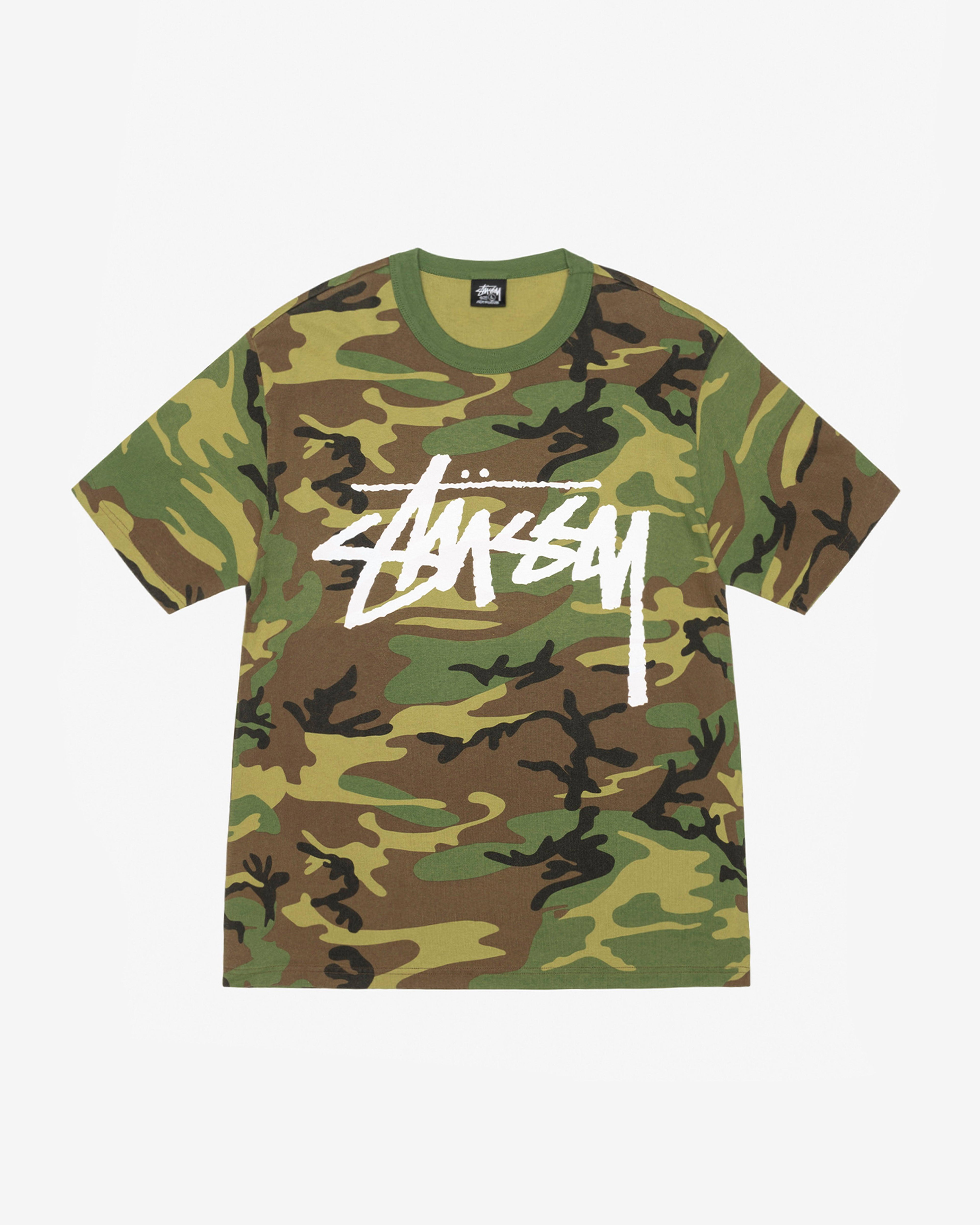 Stüssy - Men's Stock Camo Tee - (Camo/White) by STUSSY