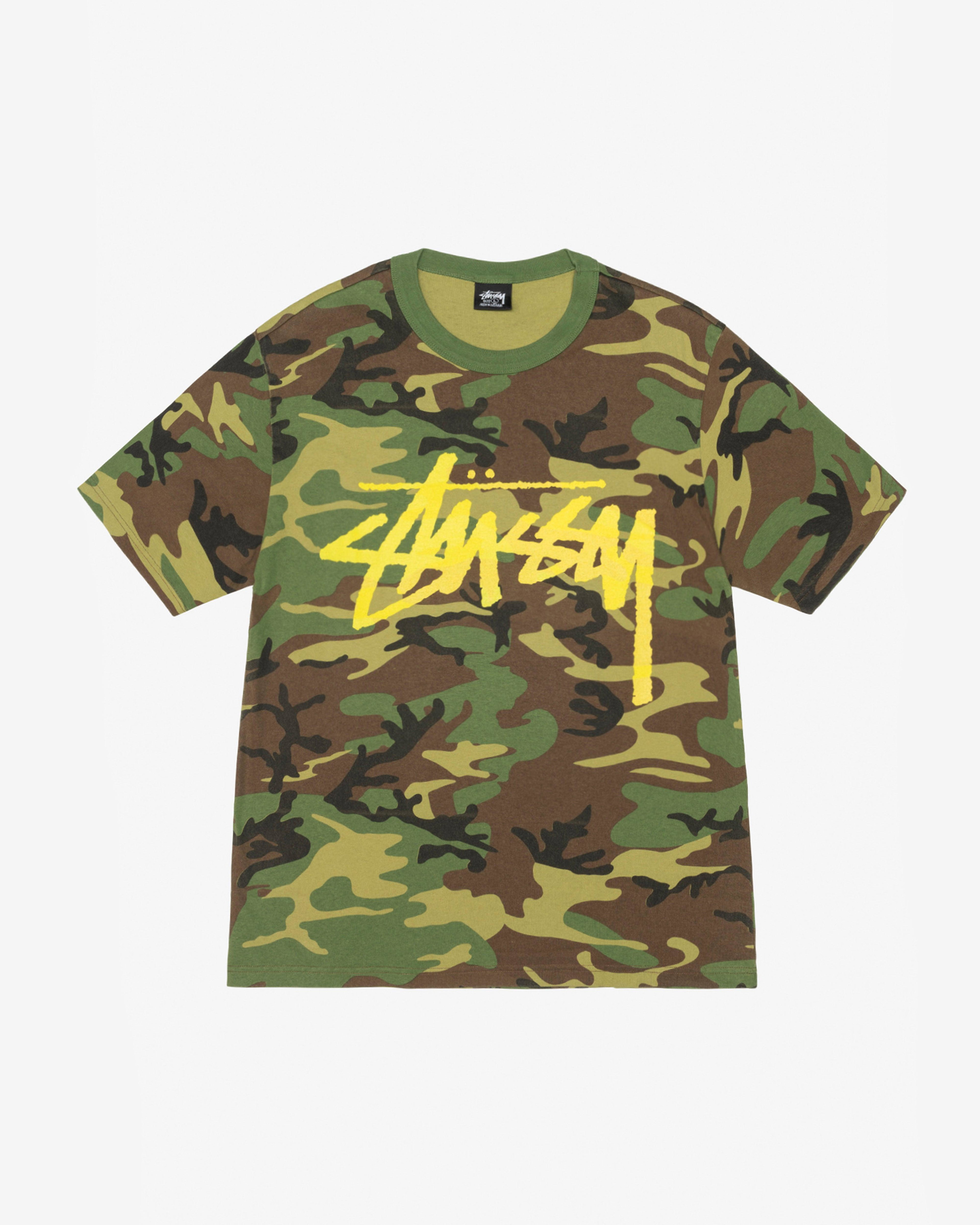 Stüssy - Men's Stock Camo Tee - (Camo/Yellow) by STUSSY