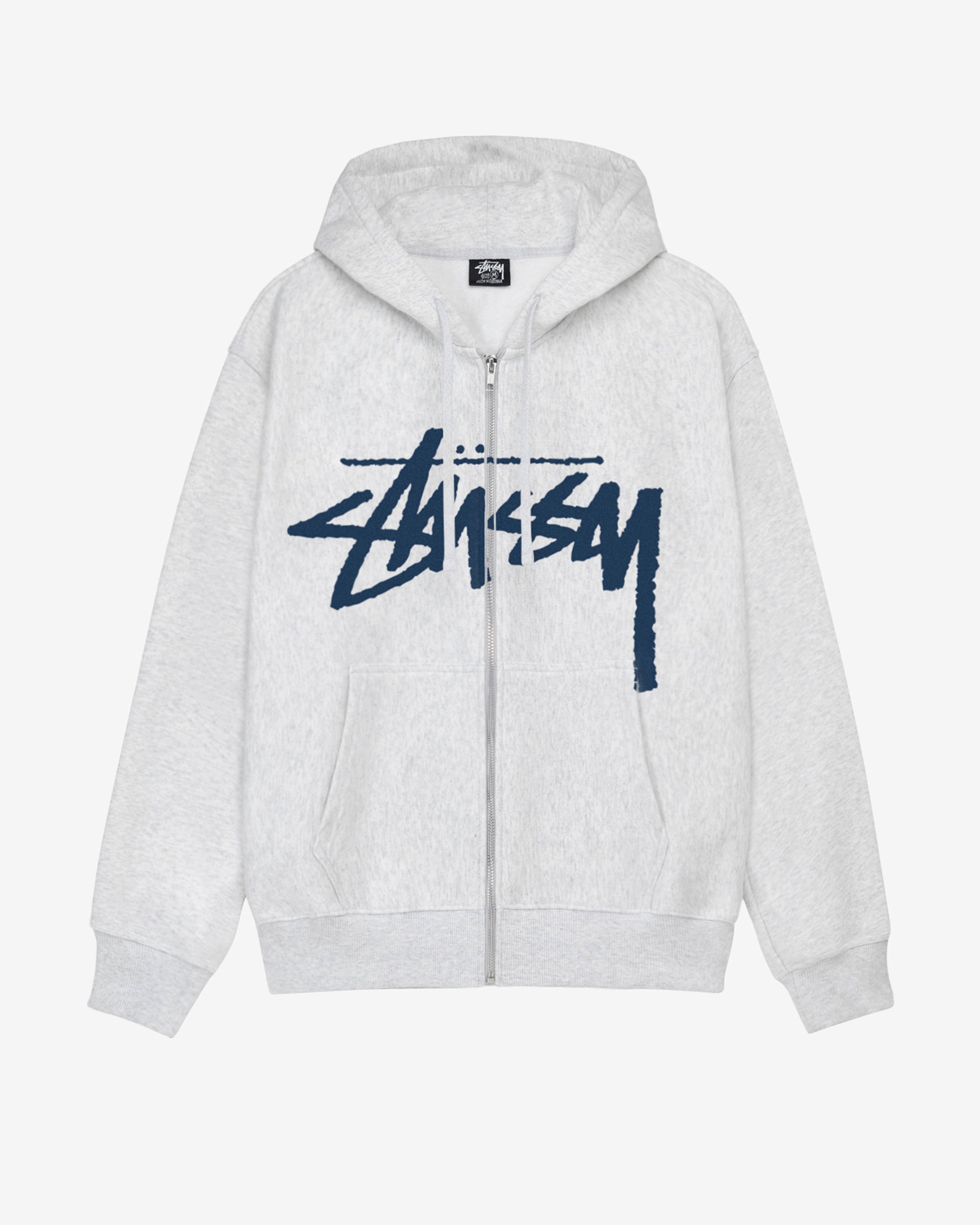 Stüssy - Men's Stock Zip Hood - (Ash Heather) by STUSSY