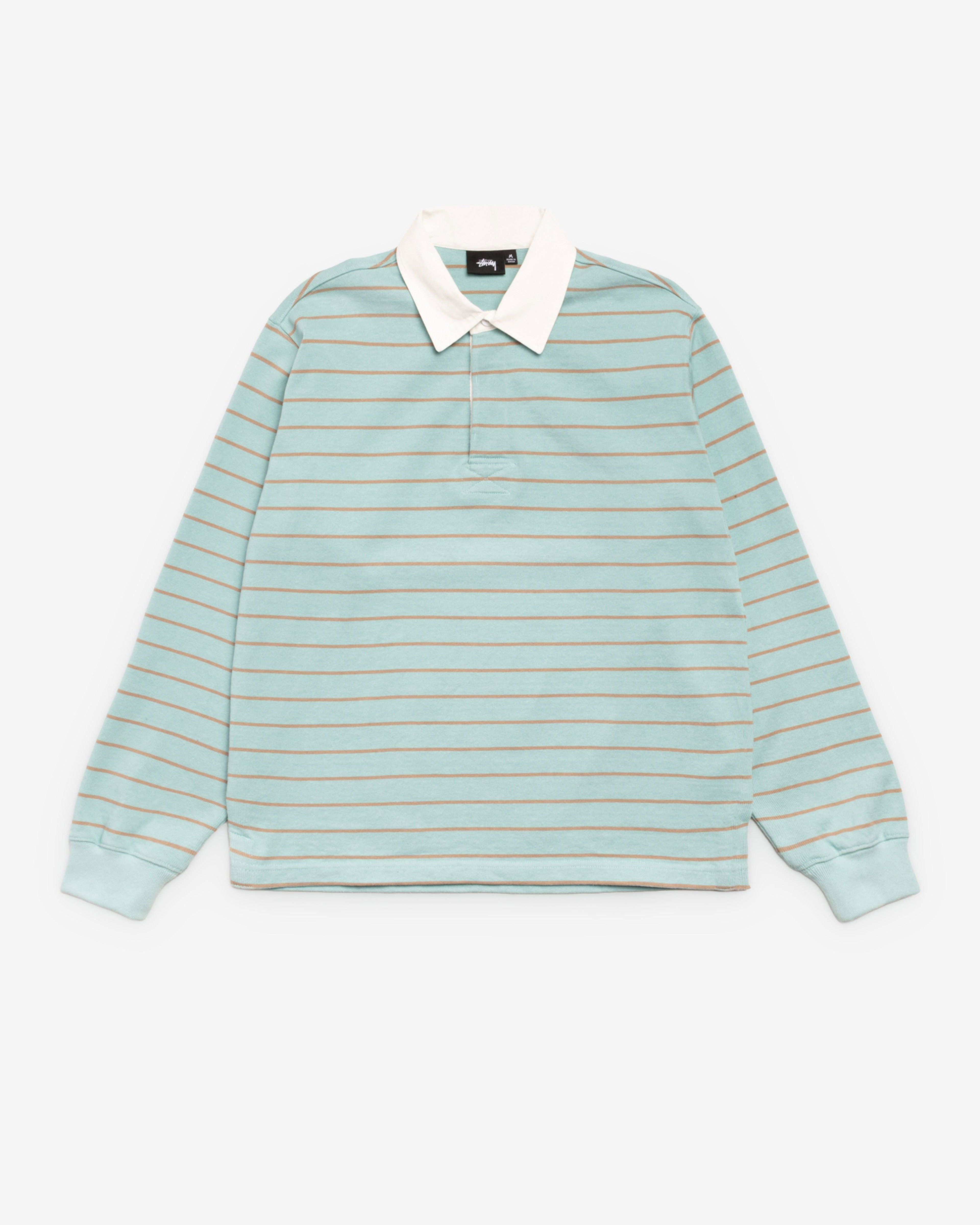 Stüssy - Men's Striped Rugby - (Blue) by STUSSY