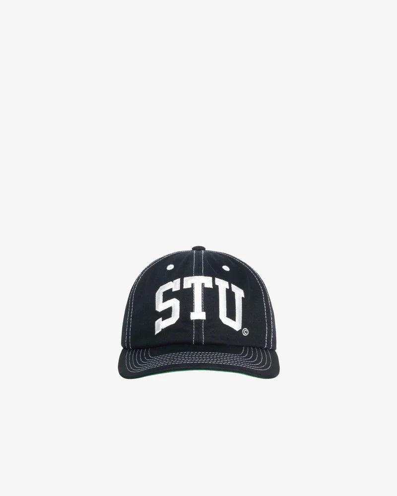 Stüssy - Men's Stu Arch Strapback Cap - (True Black) by STUSSY
