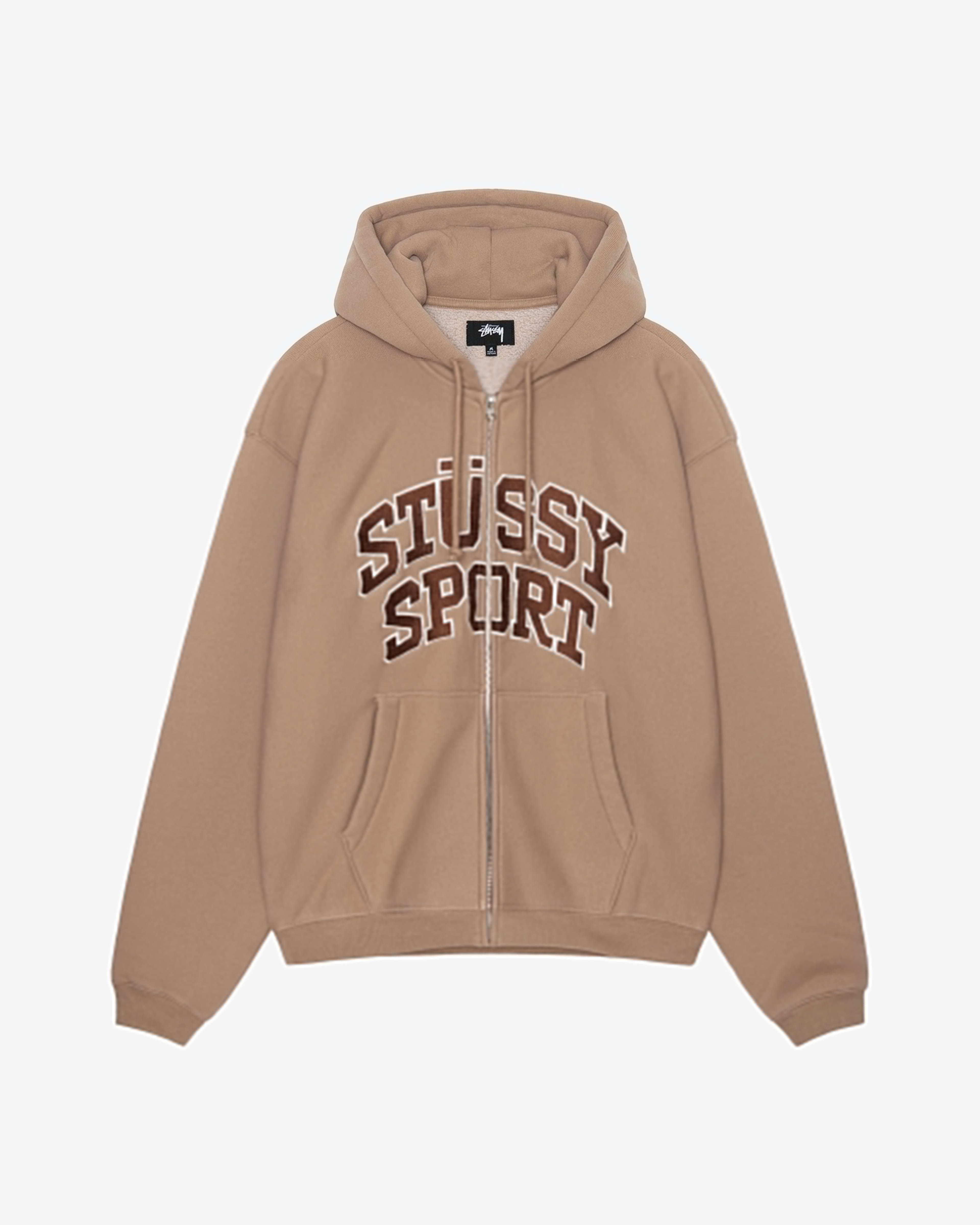 Stüssy - Men's Stussy Sport Zip Hoodie - (Tan) by STUSSY