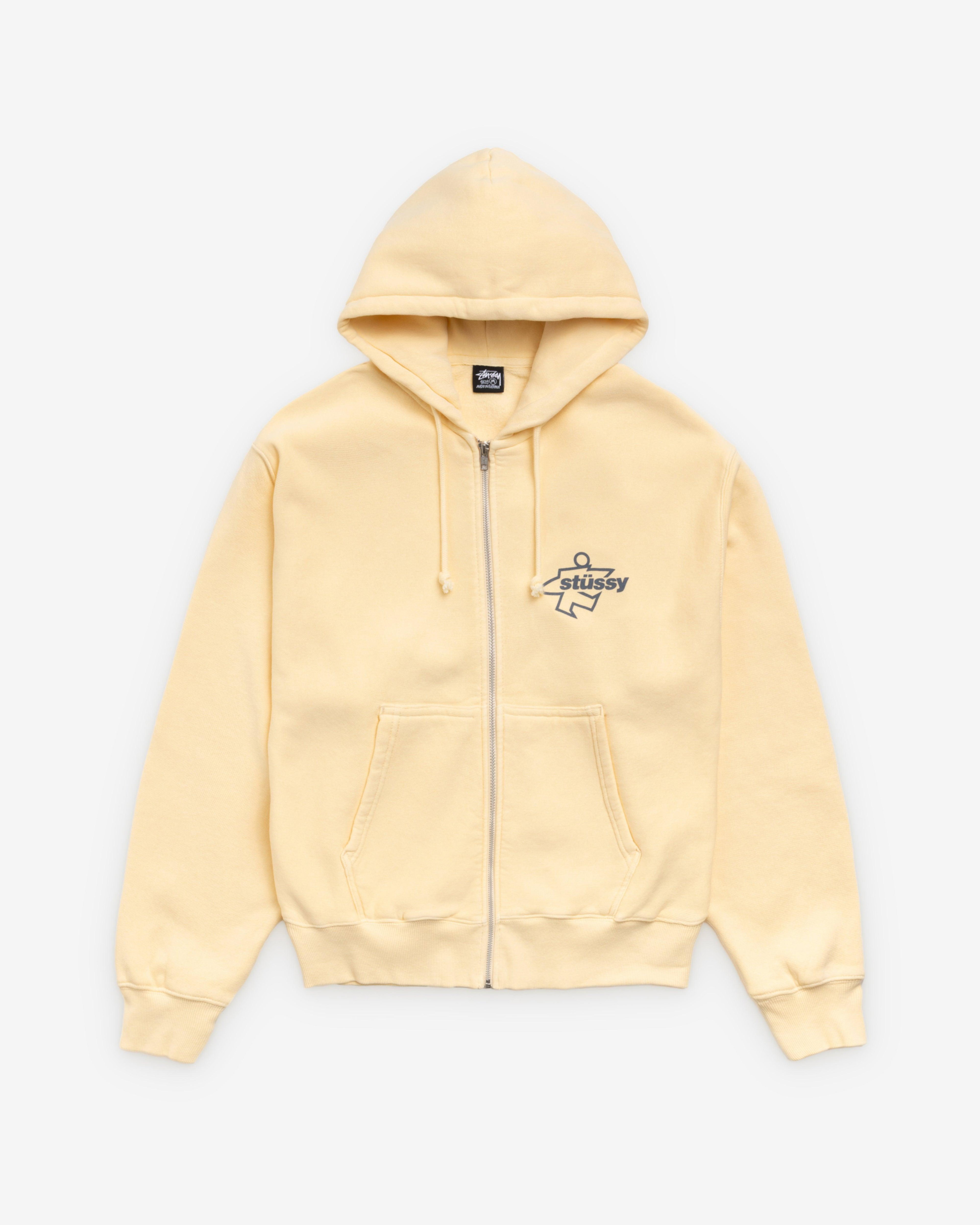 Stüssy - Men's Surf Size Garment Dyed Zip Hood - (Gold) by STUSSY