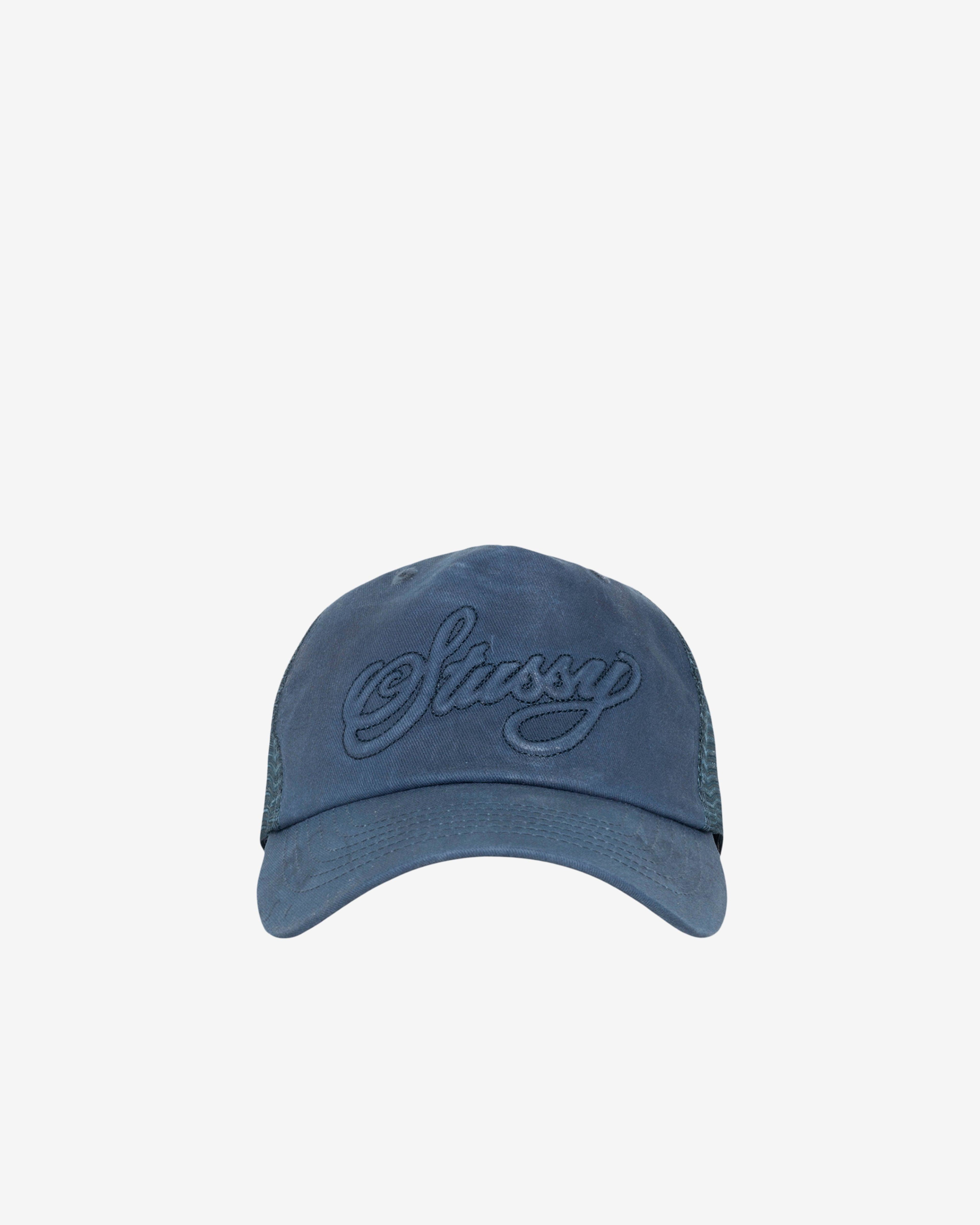 Stüssy - Men's Trucker Cursive Stitch - (Navy) by STUSSY