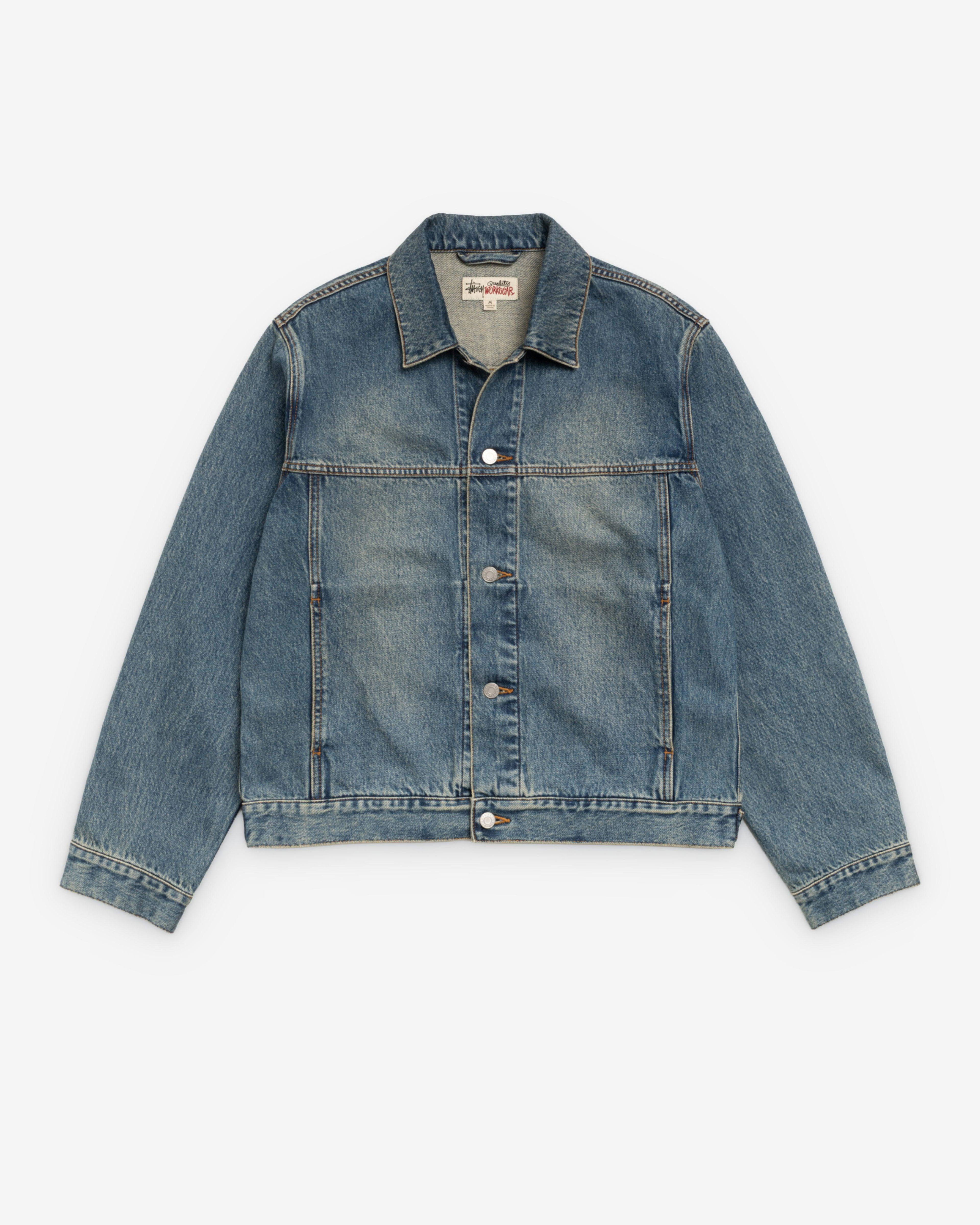 Stüssy - Men's Trucker Denim Vintage - (Vintage Medium Wash) by STUSSY