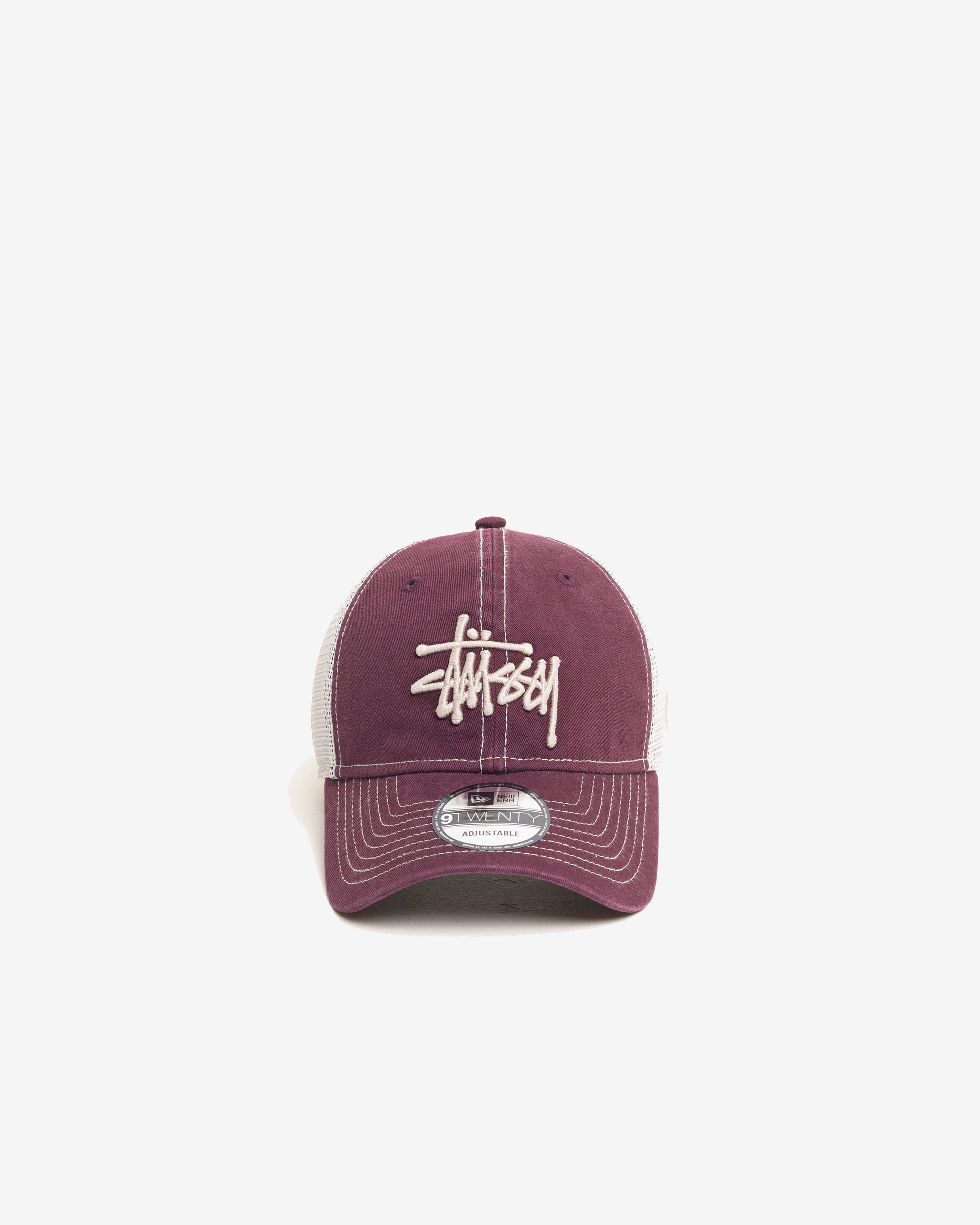 Stüssy - Men's Washed Basic Trucker 9Twenty - (Maroon) by STUSSY