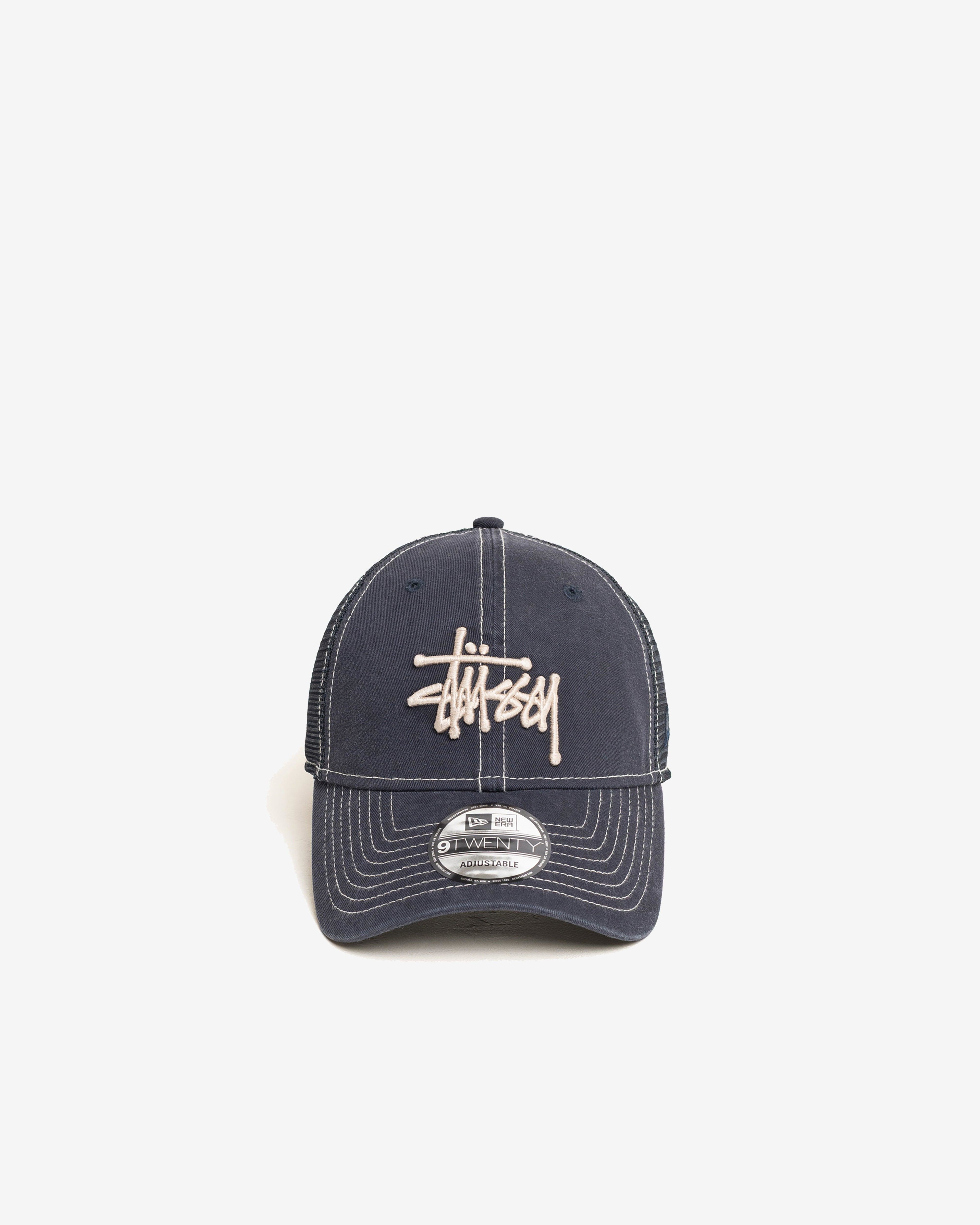 Stüssy - Men's Washed Basic Trucker Hat 9Twenty - (Navy) by STUSSY