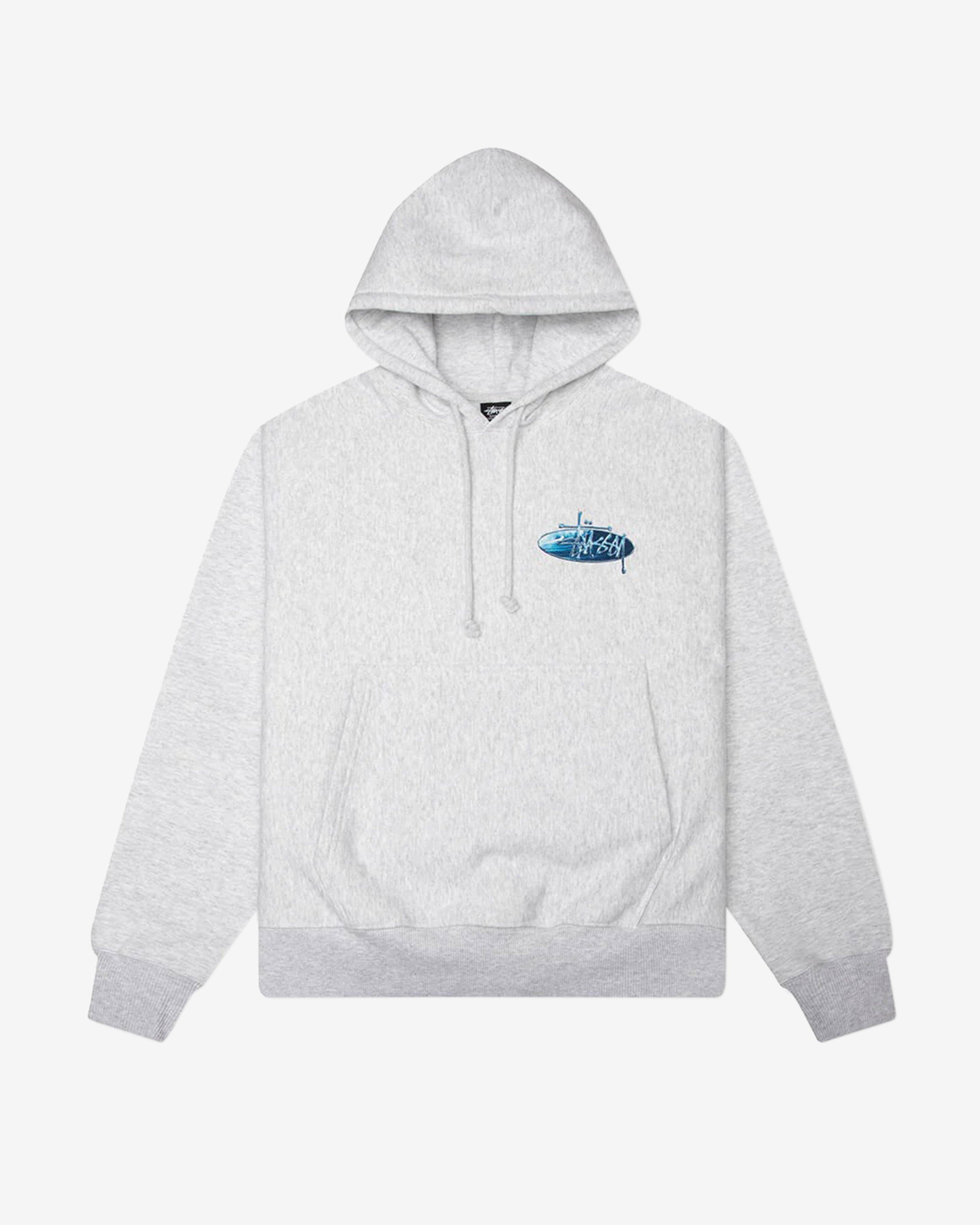 Stüssy - Men's Wave Oval Hood - (Ash Heather) by STUSSY