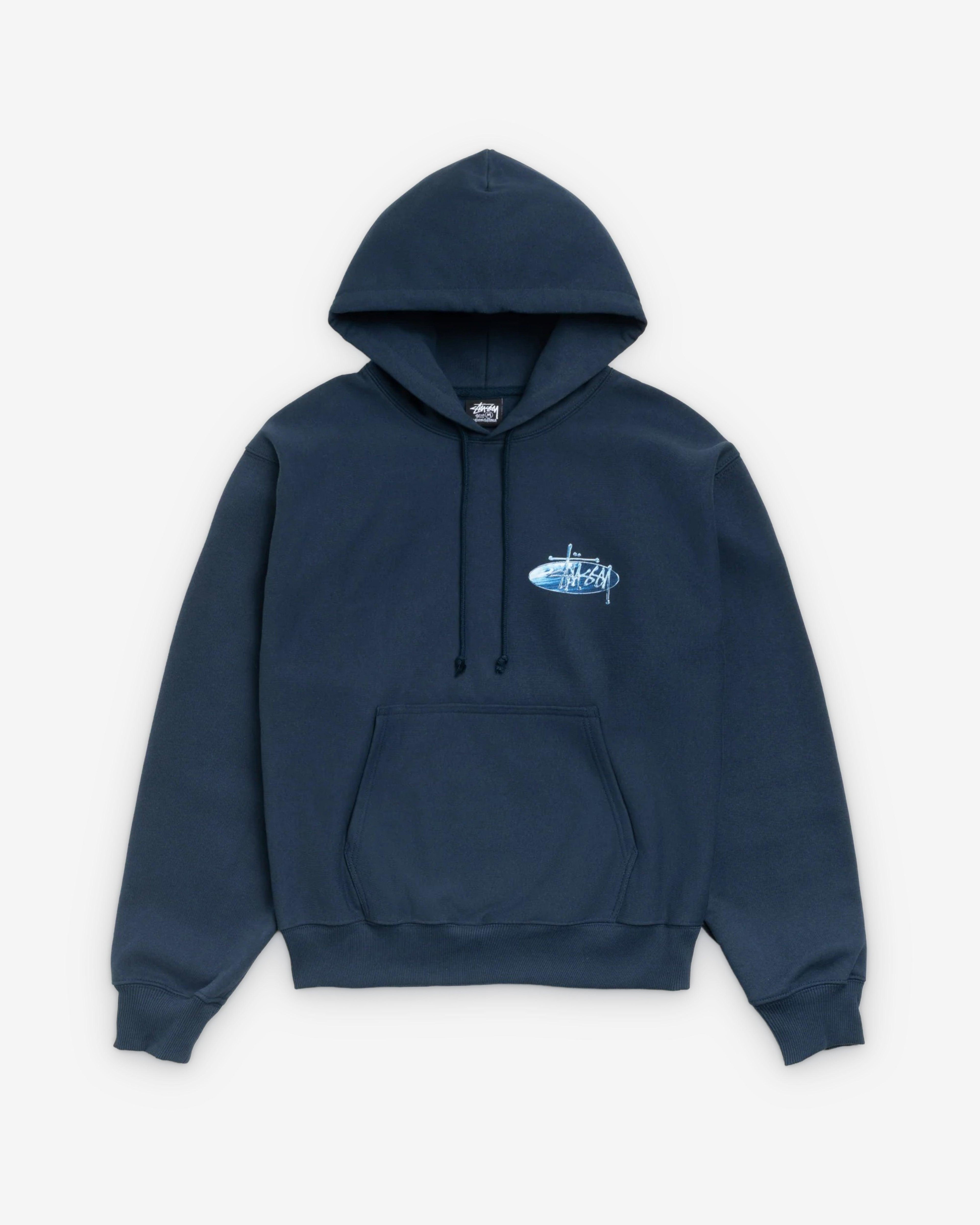 Stüssy - Men's Wave Oval Hood - (Navy) by STUSSY