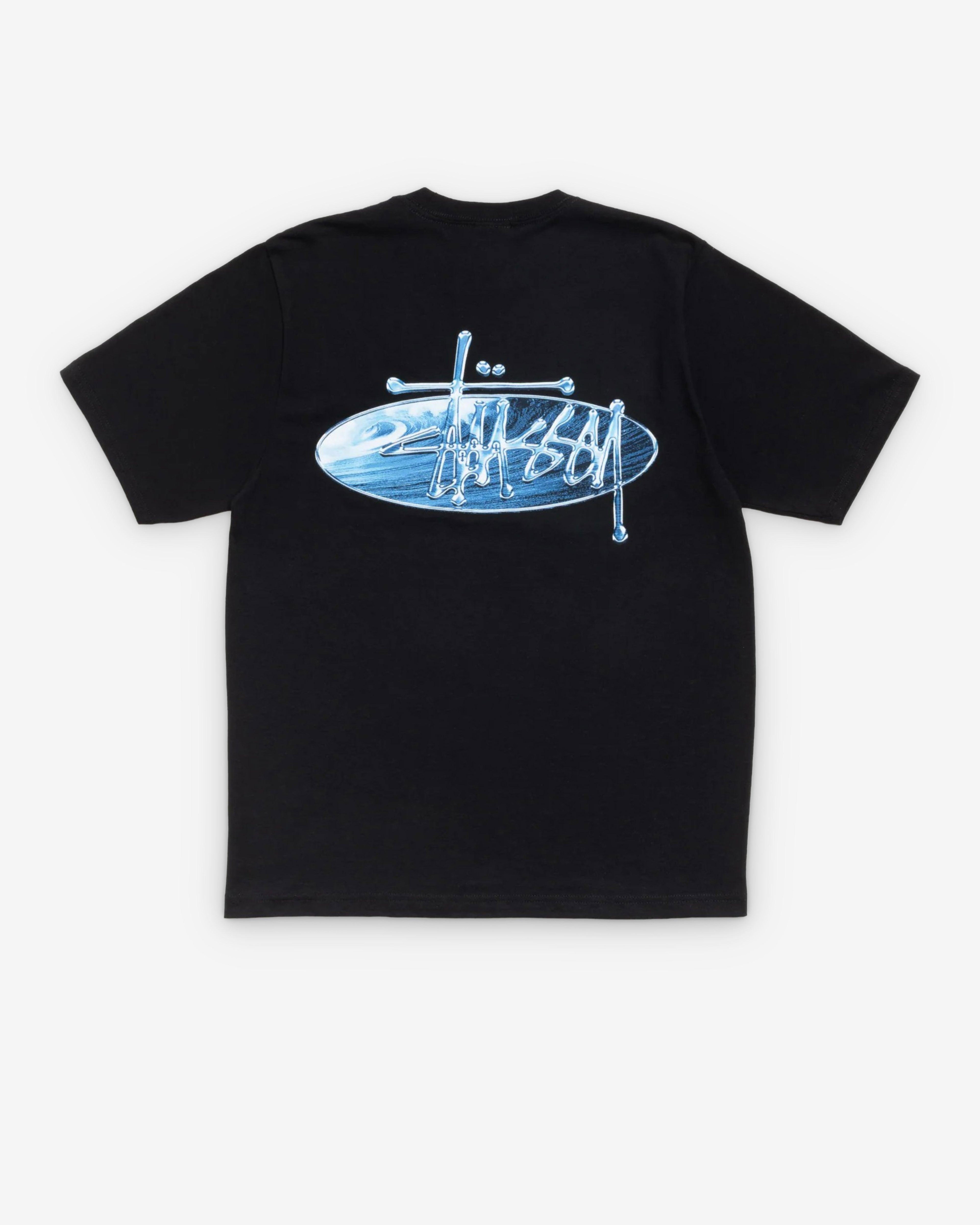 Stüssy - Men's Wave Oval Tee - (Black) by STUSSY