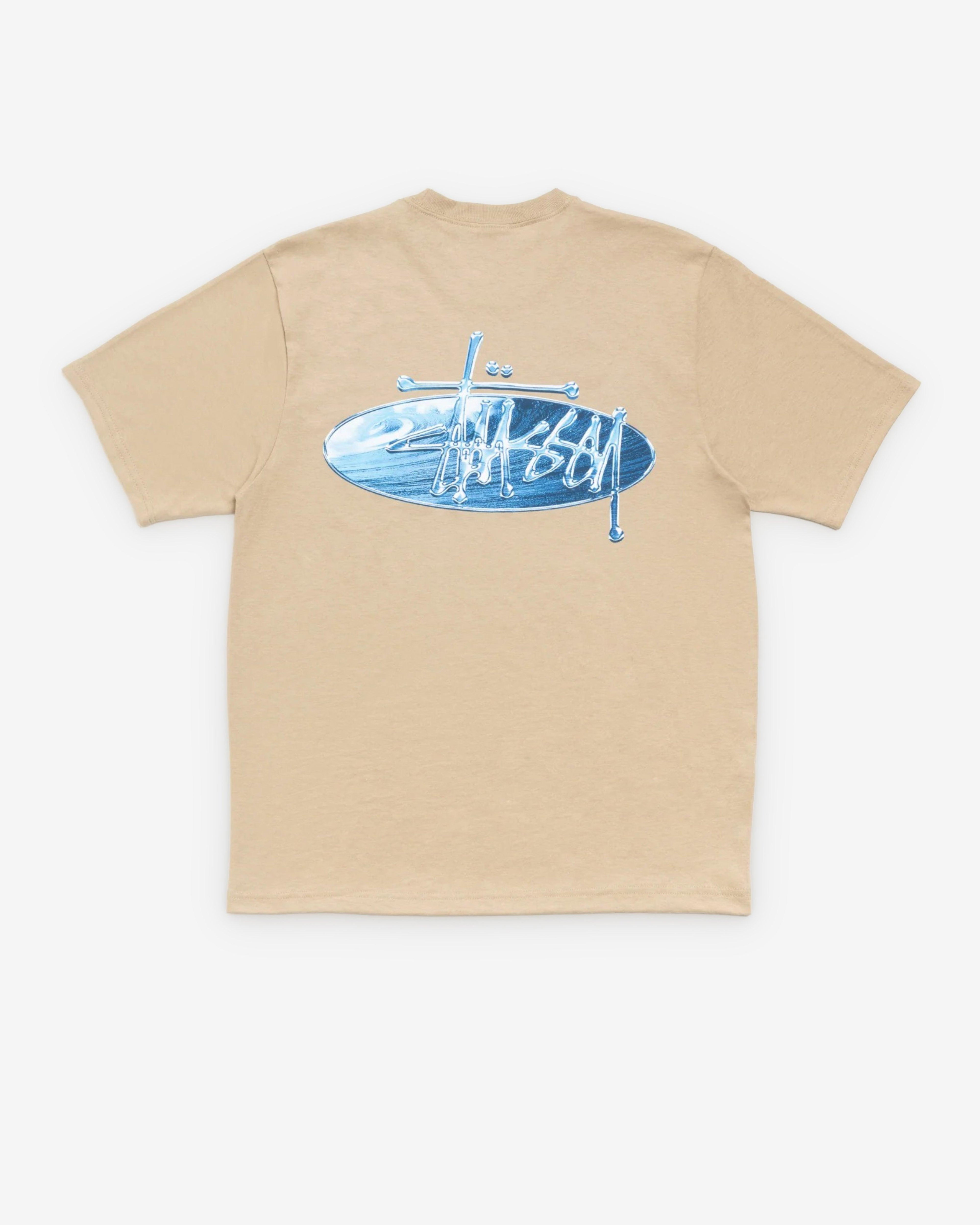 Stüssy - Men's Wave Oval Tee - (Khaki) by STUSSY