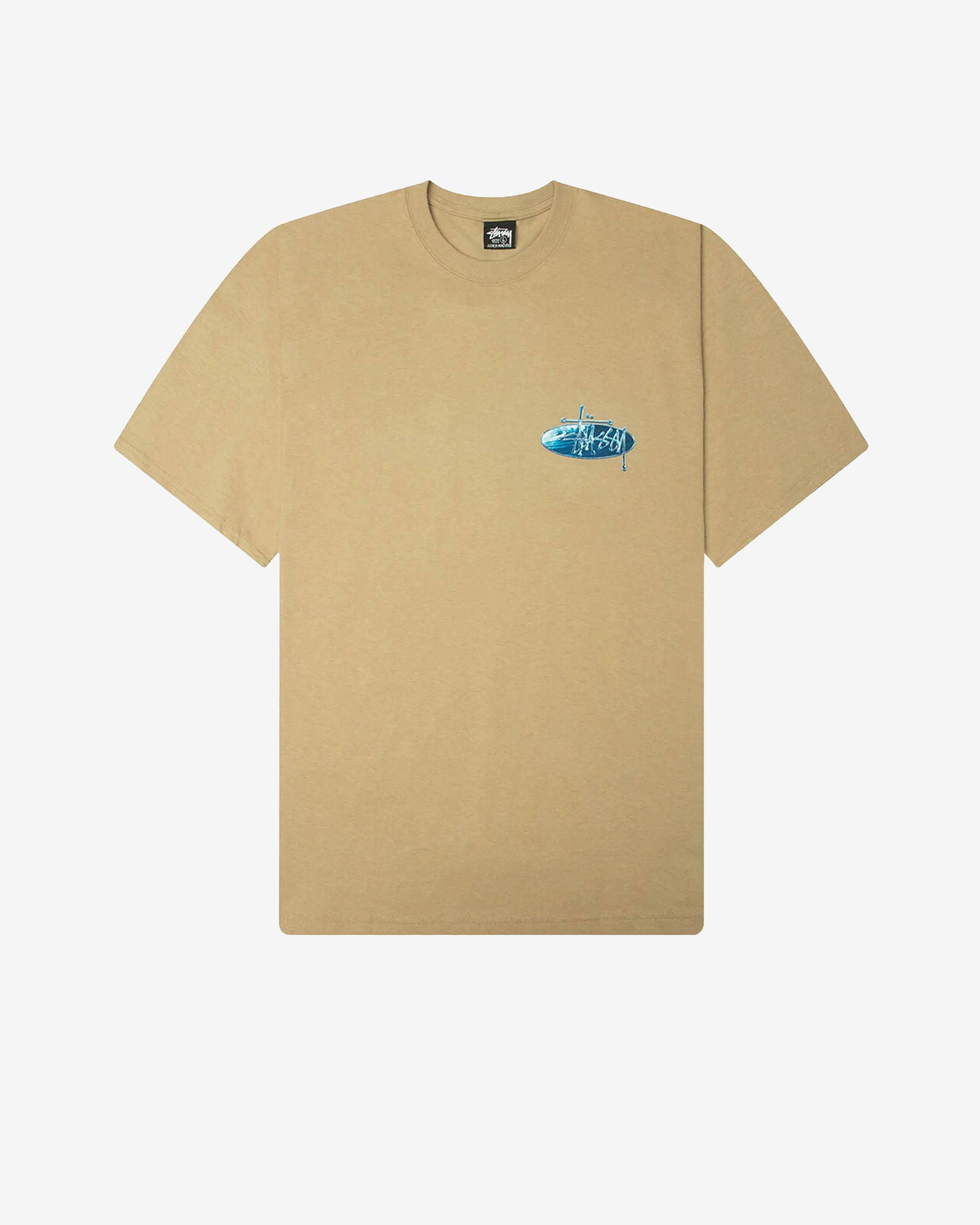 Stüssy - Men's Wave Oval Tee - (Khaki) by STUSSY