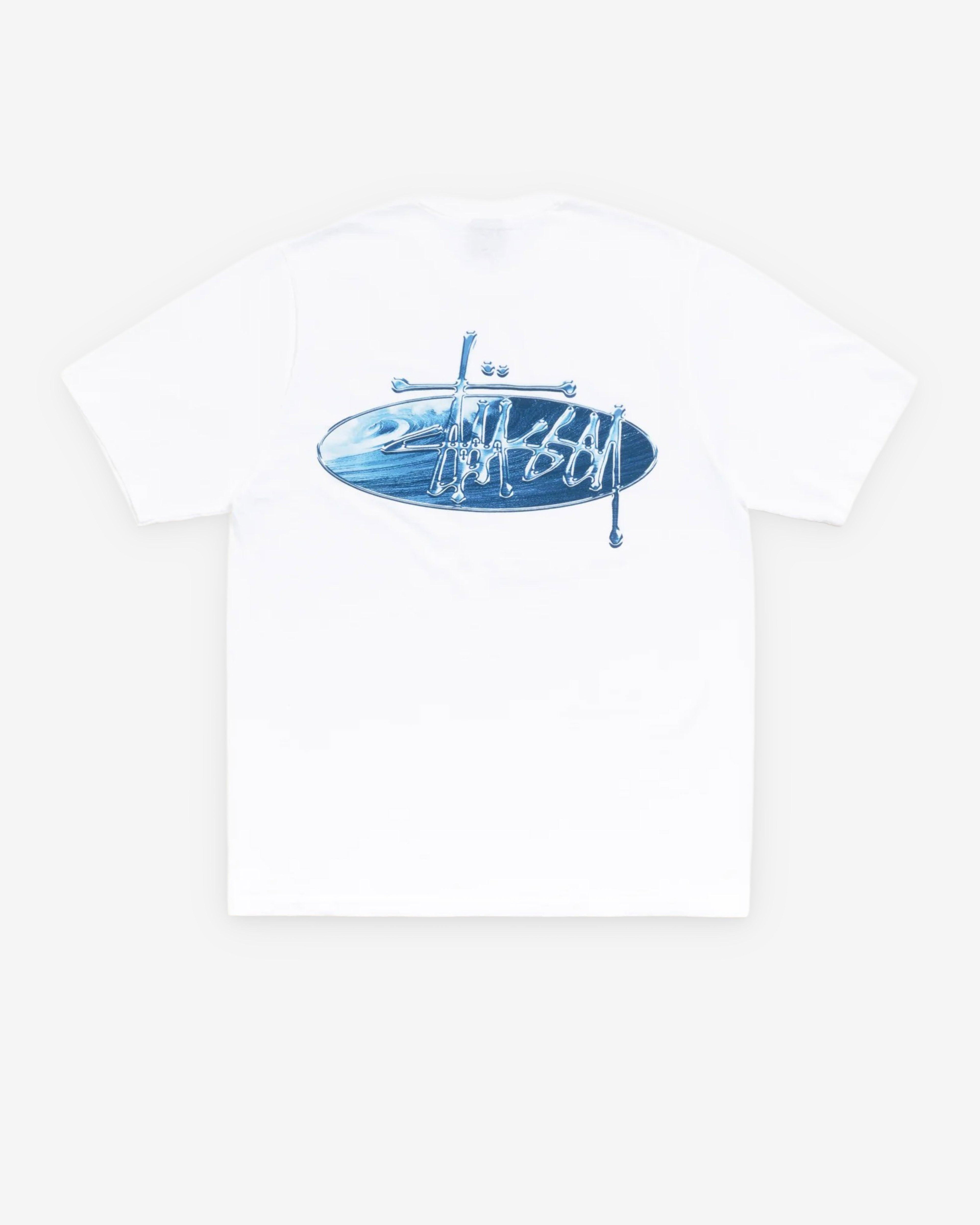 Stüssy - Men's Wave Oval Tee - (White) by STUSSY