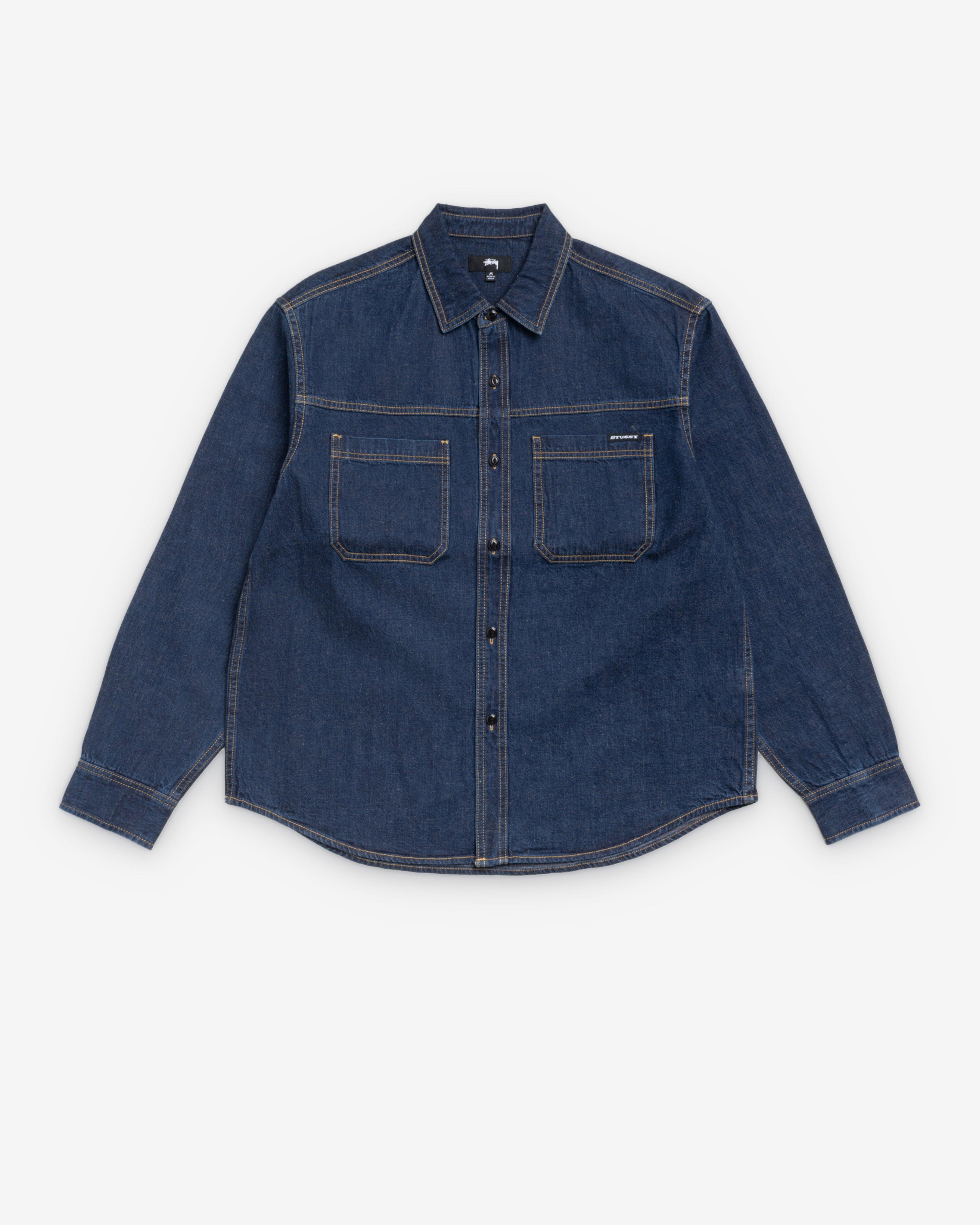 Stüssy - Men's Work Denim Shirt - (Dark Wash) by STUSSY