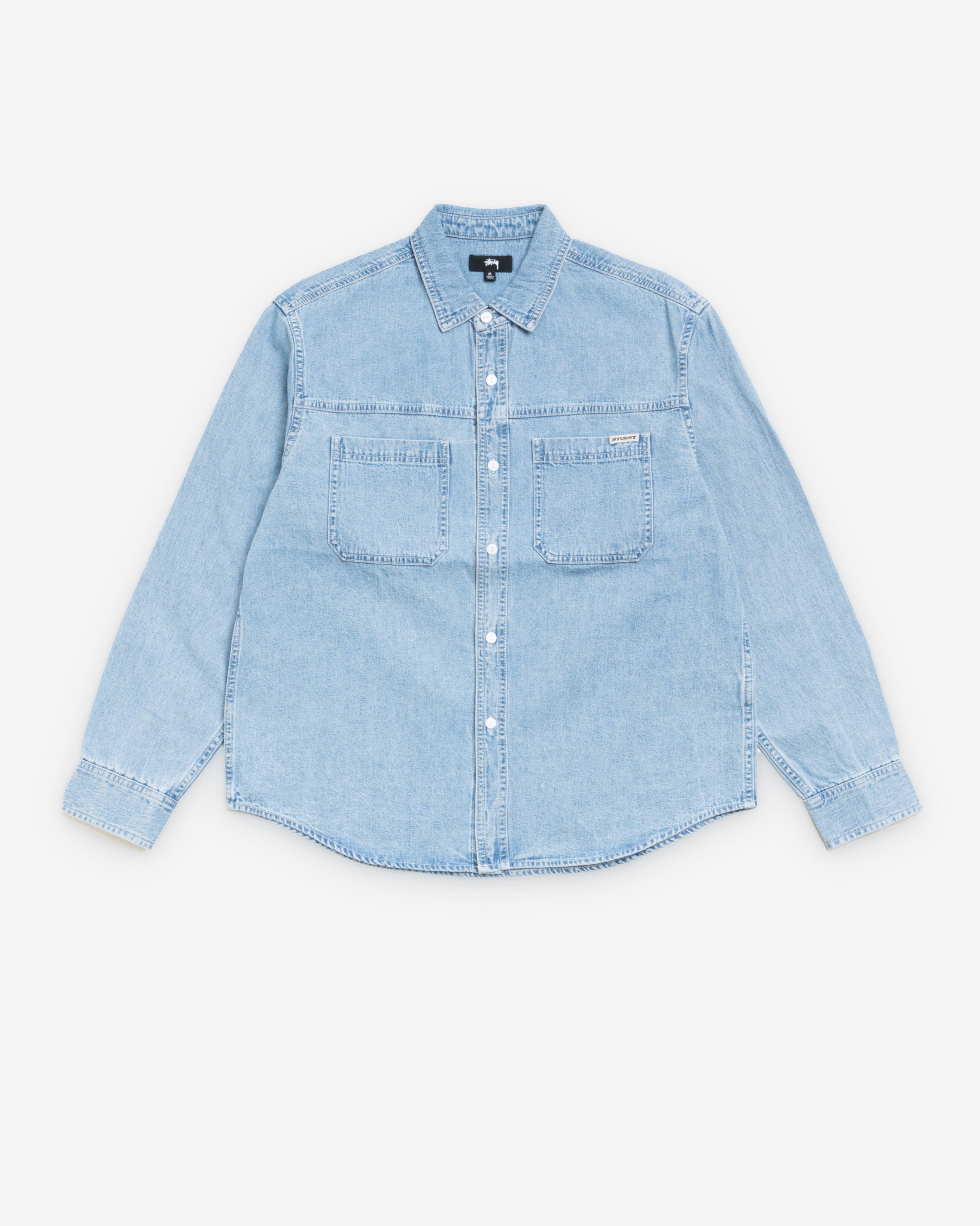 Stüssy - Men's Work Denim Shirt - (Light Wash) by STUSSY
