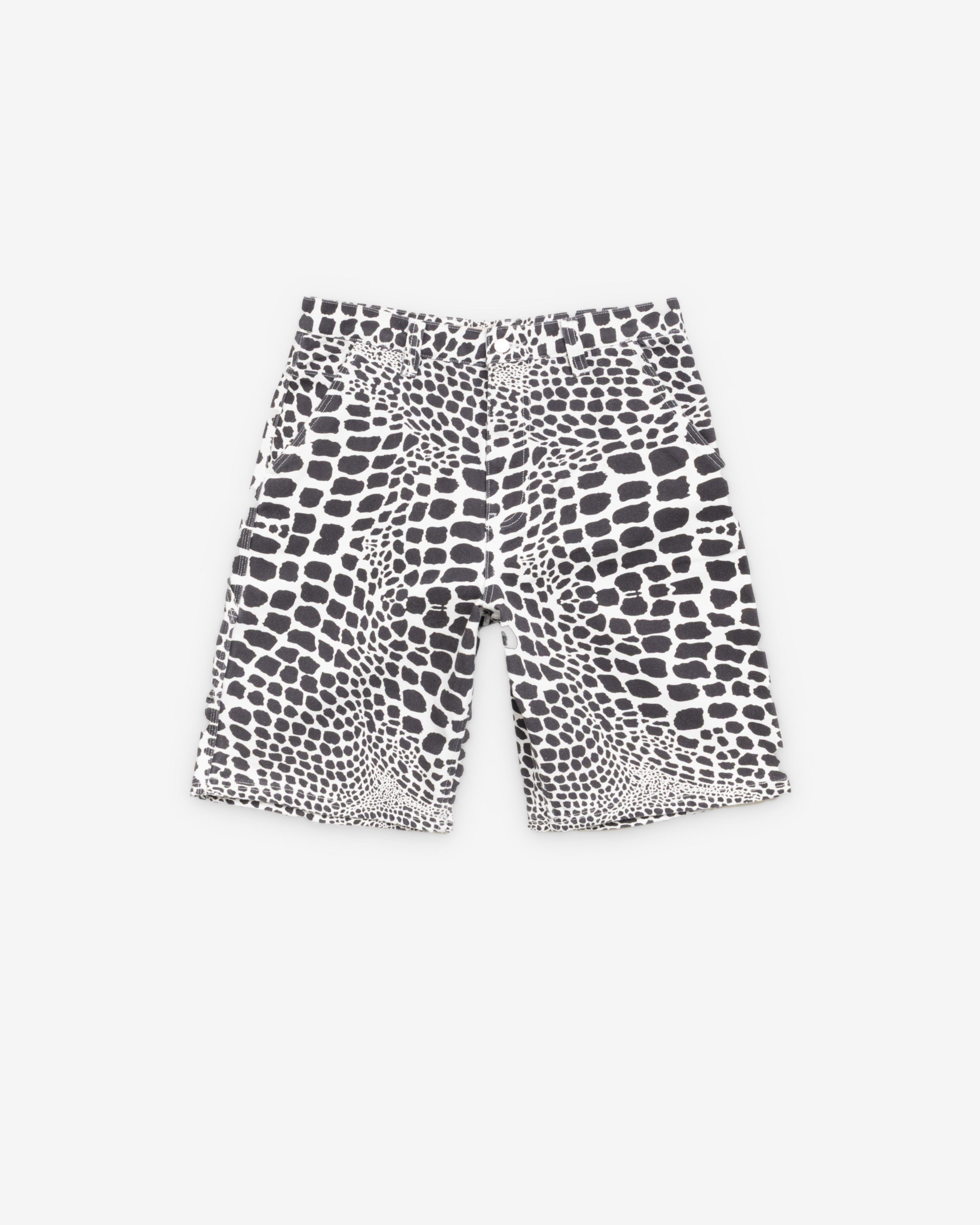 Stüssy - Men's Work Short Canvas - (White Snake Skin) by STUSSY