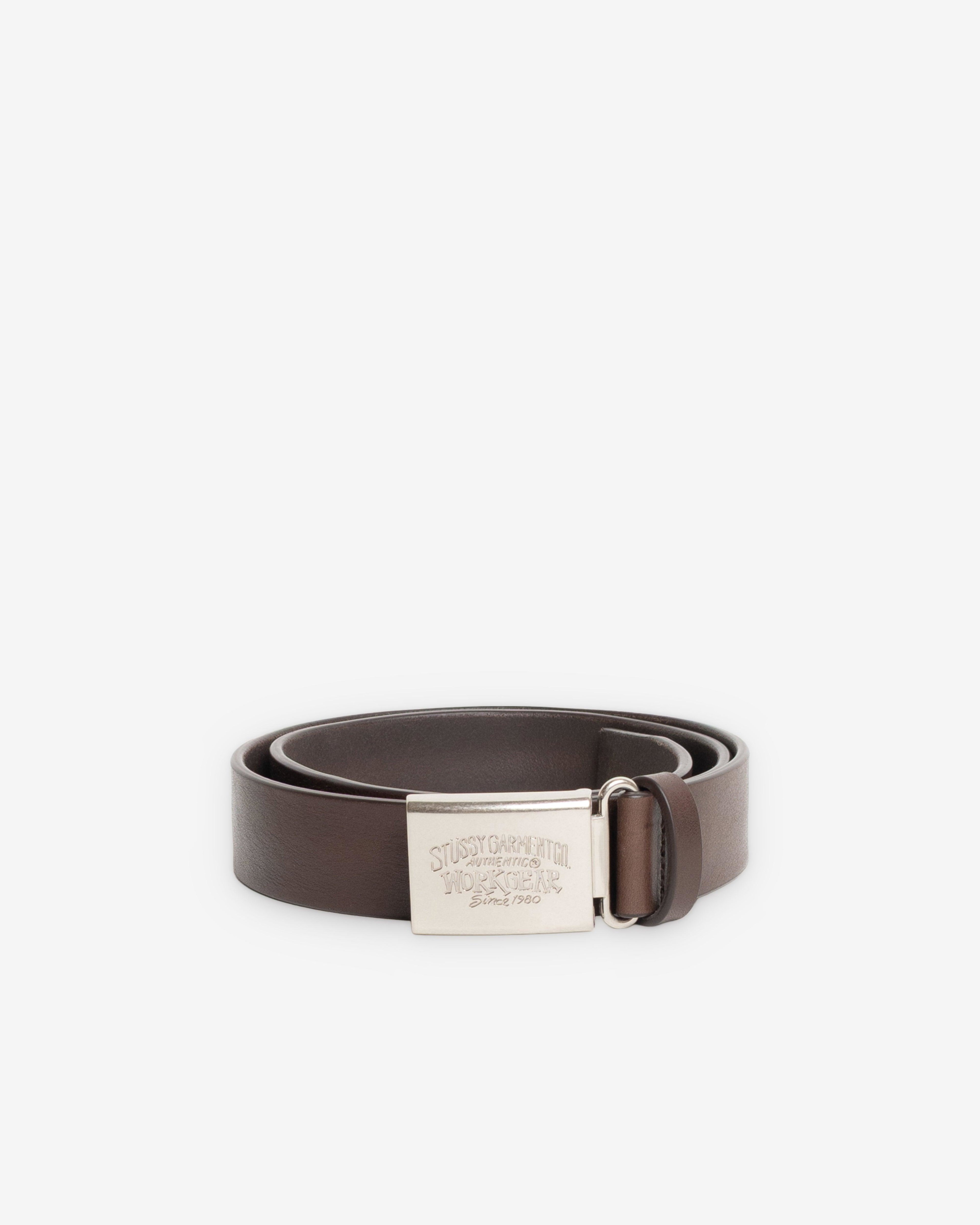 Stüssy - Men's Workgear Buckle Belt - (Brown) by STUSSY