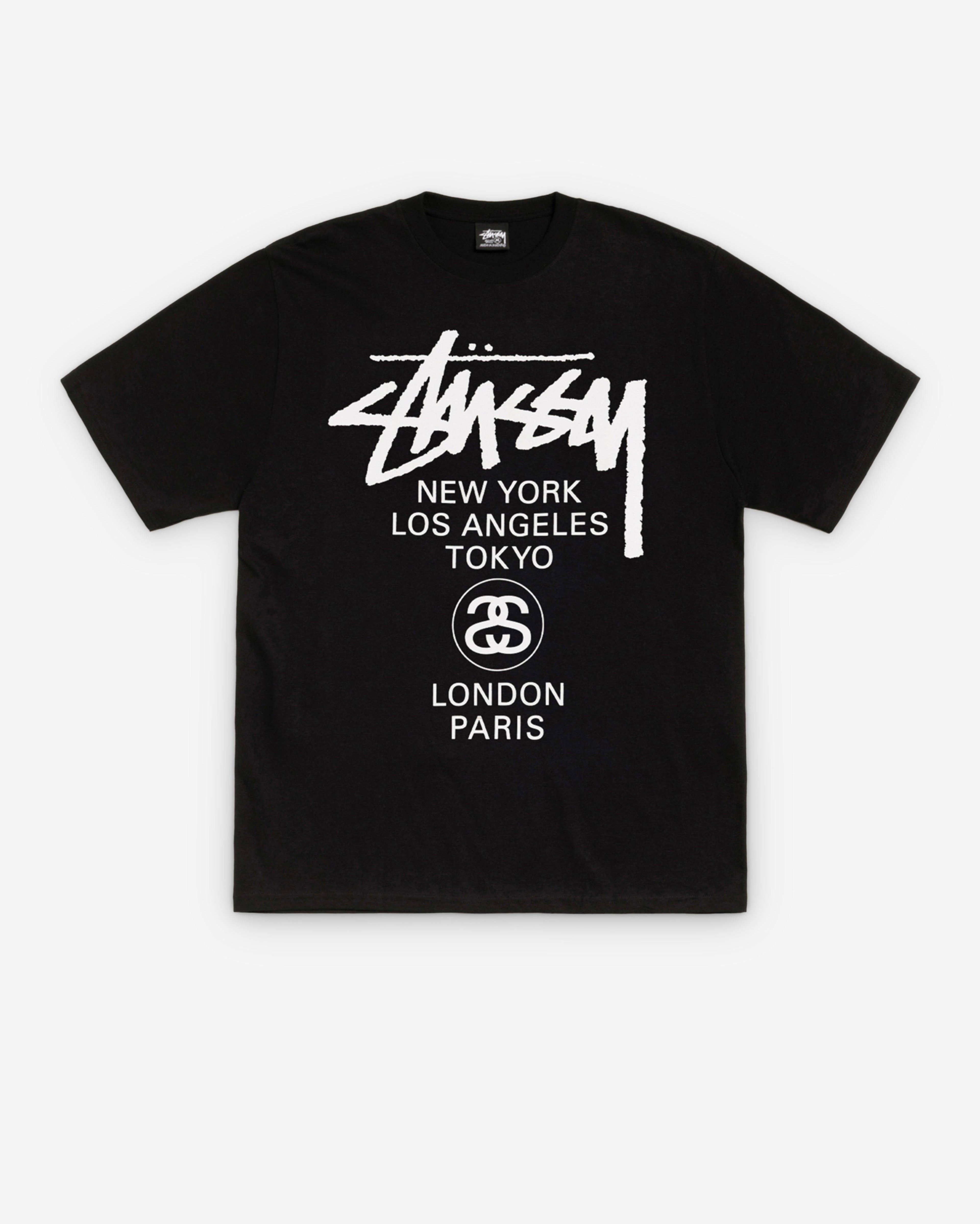 Stüssy - Men's World Tour Tee - (Black) by STUSSY